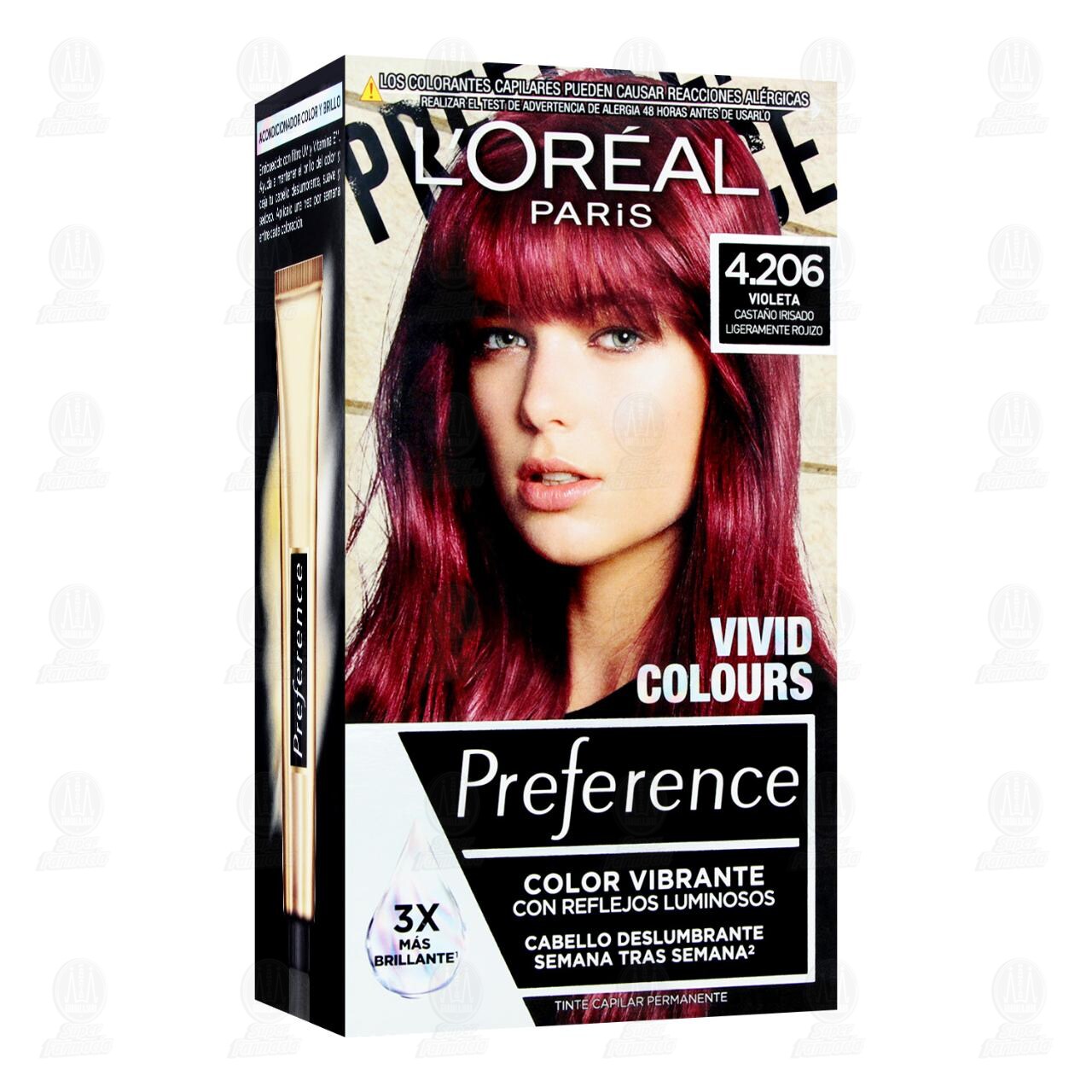Tinte L'oreal Paris Preference Color Violeta (4.206), 1 pz.