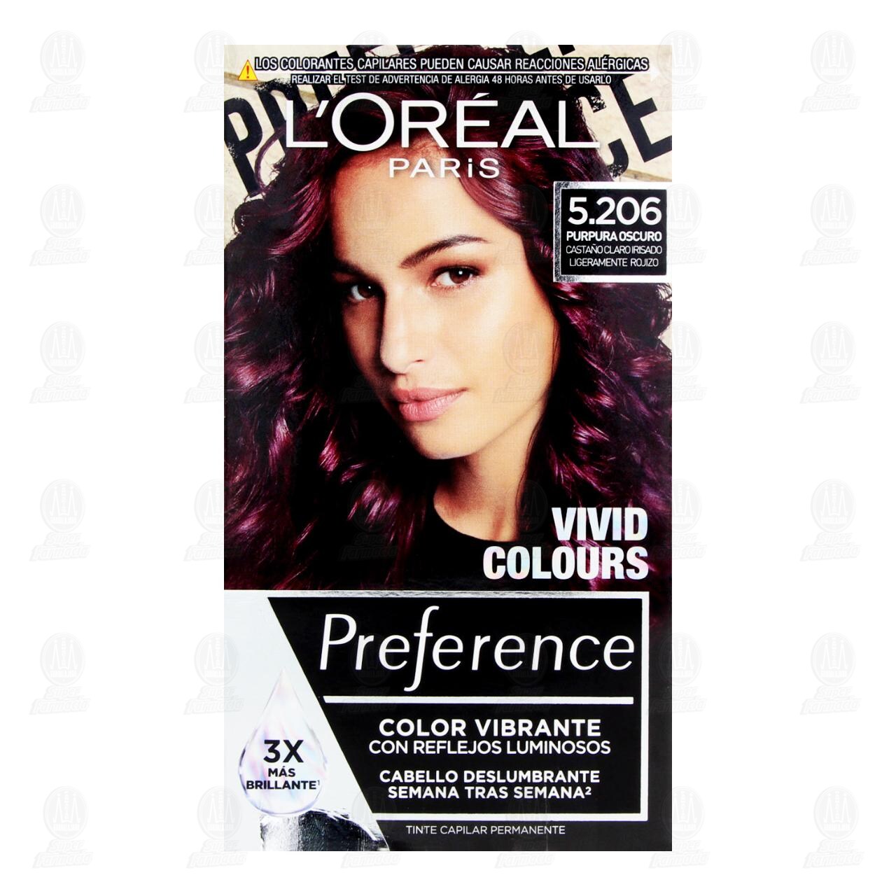 Tinte L'oreal Paris Preference Color Purpura Oscuro (5.206), 1 pz. image number 1