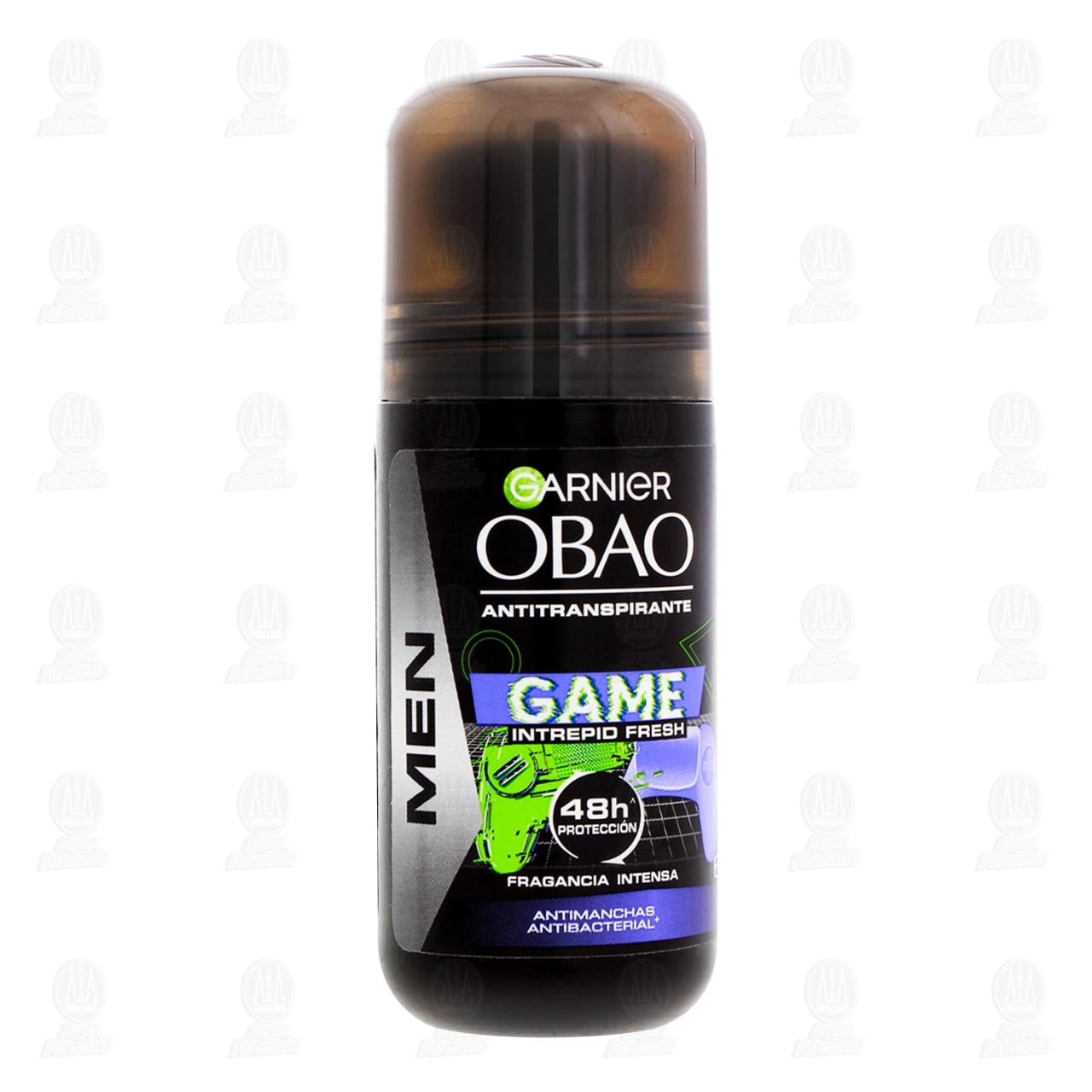 Imagen para Antitranspirante Garnier Obao Men Game Intrepid Fresh Fragancia Intensa en Roll-On, 65 gr.