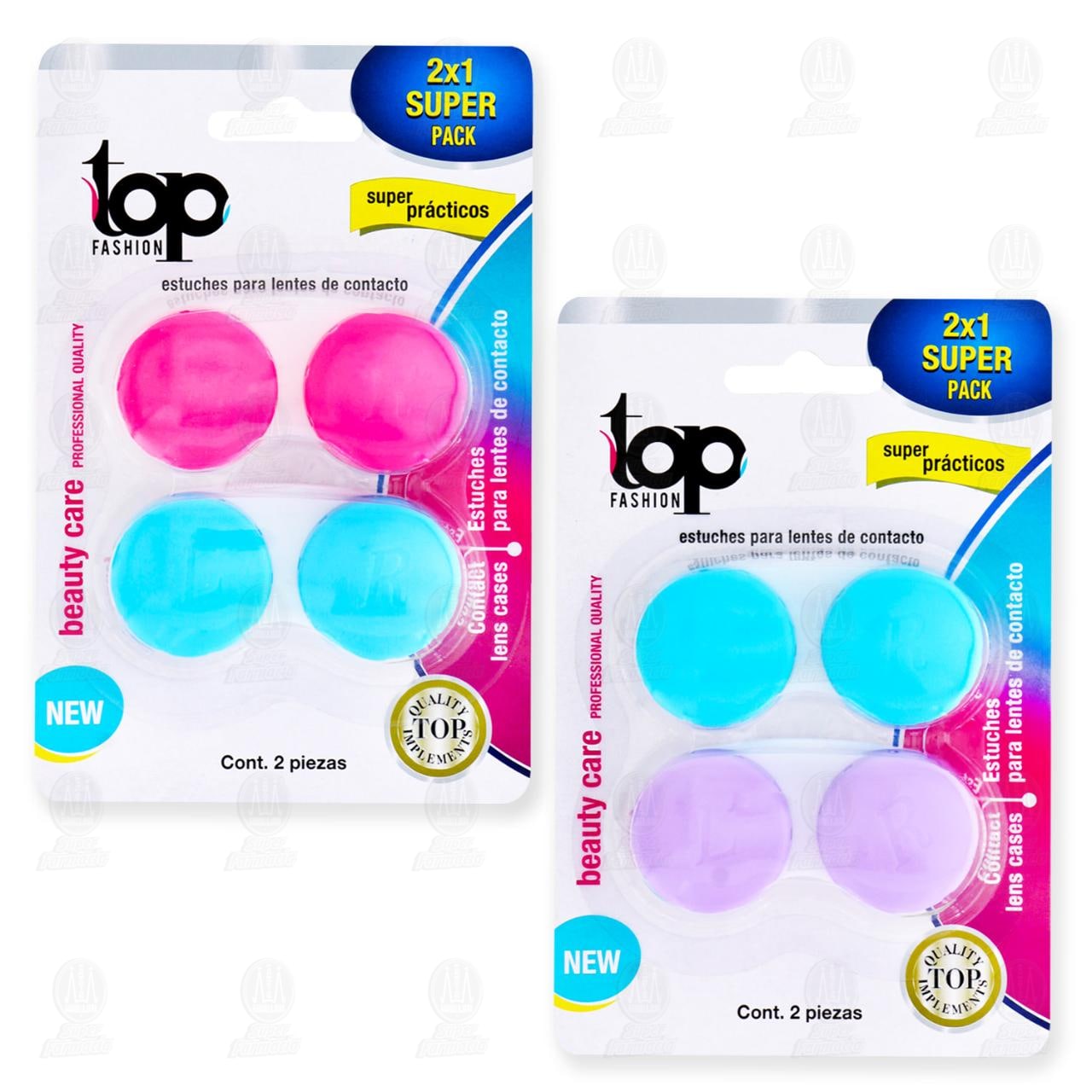 Pack Estuche Top Fashion para Lentes de Contacto Diferentes Modelos, 2 pzas. image number 2