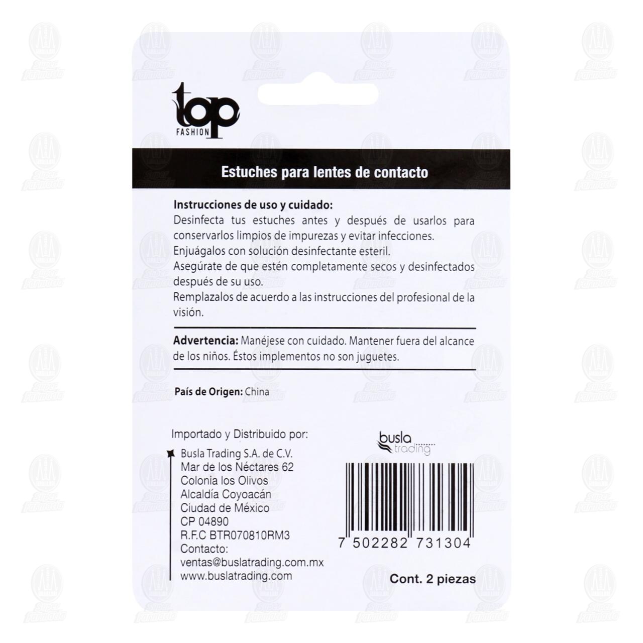 Pack Estuche Top Fashion para Lentes de Contacto Diferentes Modelos, 2 pzas. image number 1