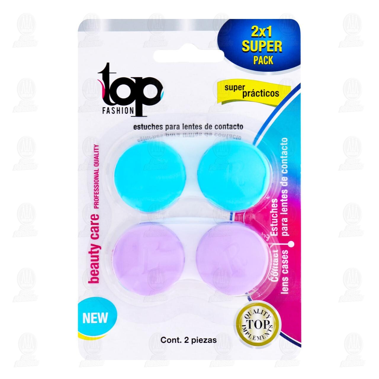 Pack Estuche Top Fashion para Lentes de Contacto Diferentes Modelos, 2 pzas. image number 0
