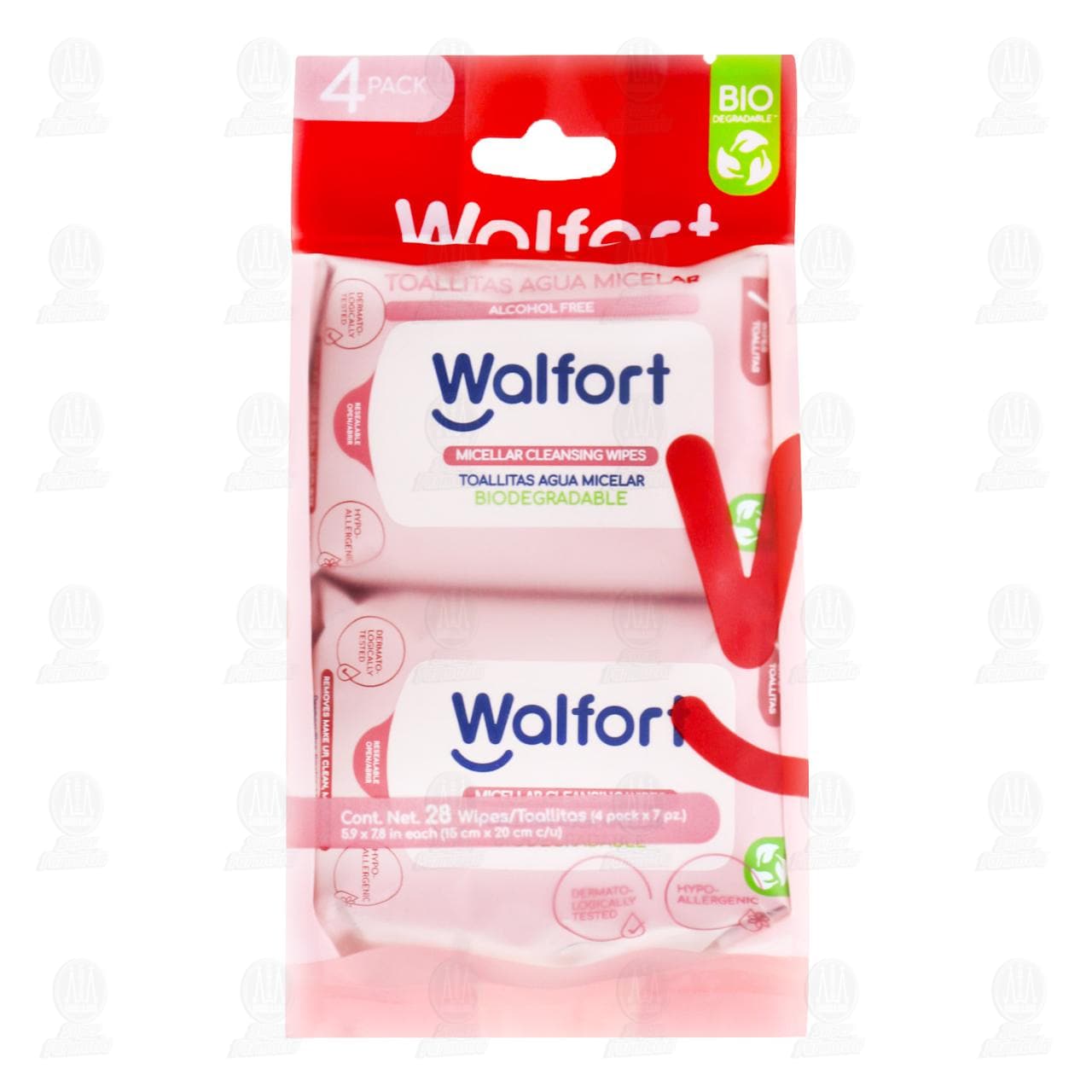 Pack Toallitas Húmedas Walfort Agua Micelar, 28 pzas.