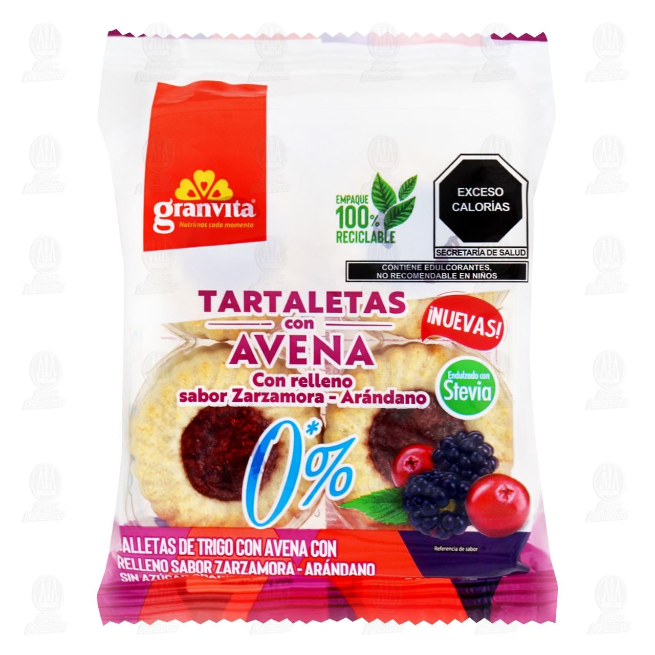 Imagen para Galletas Tartaletas con Avena y Zarzamora-Arándano, 120 gr.