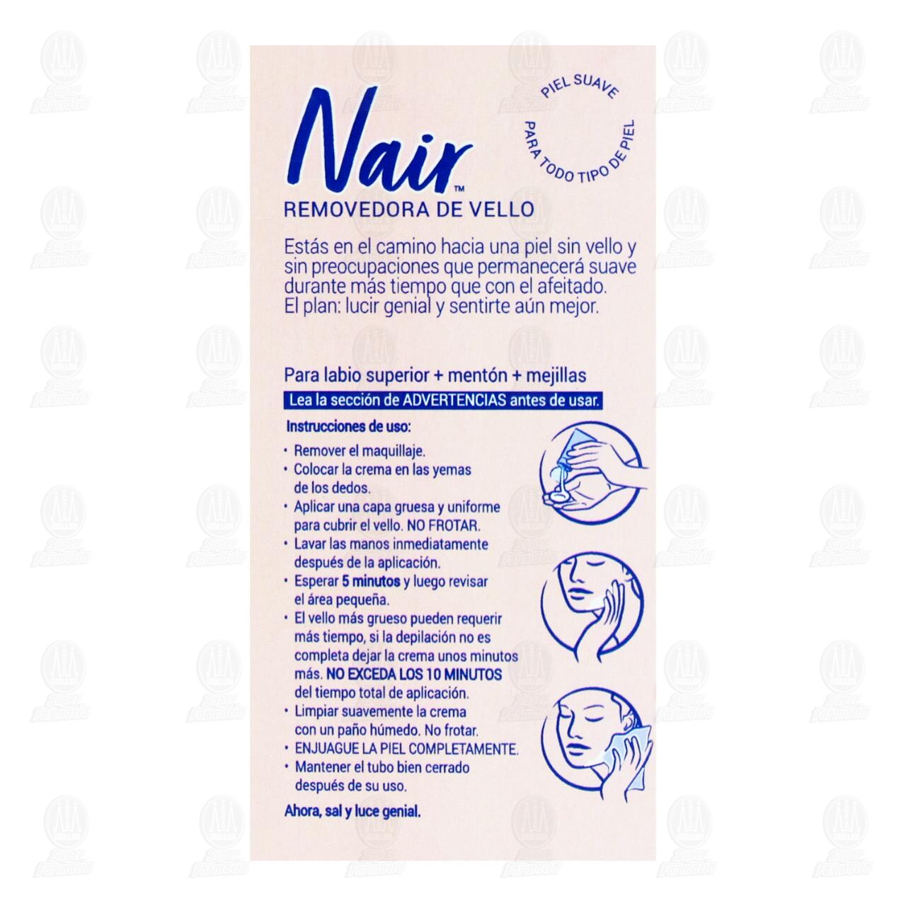 Crema Facial Nair Removedora de Vello, 57 gr. image number 2