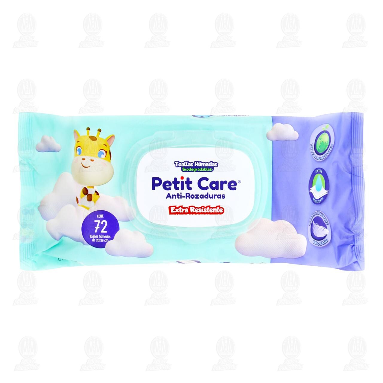 Toallas H&uacute;medas Petit Care Anti-Rozaduras, 72 pzas. image number 0