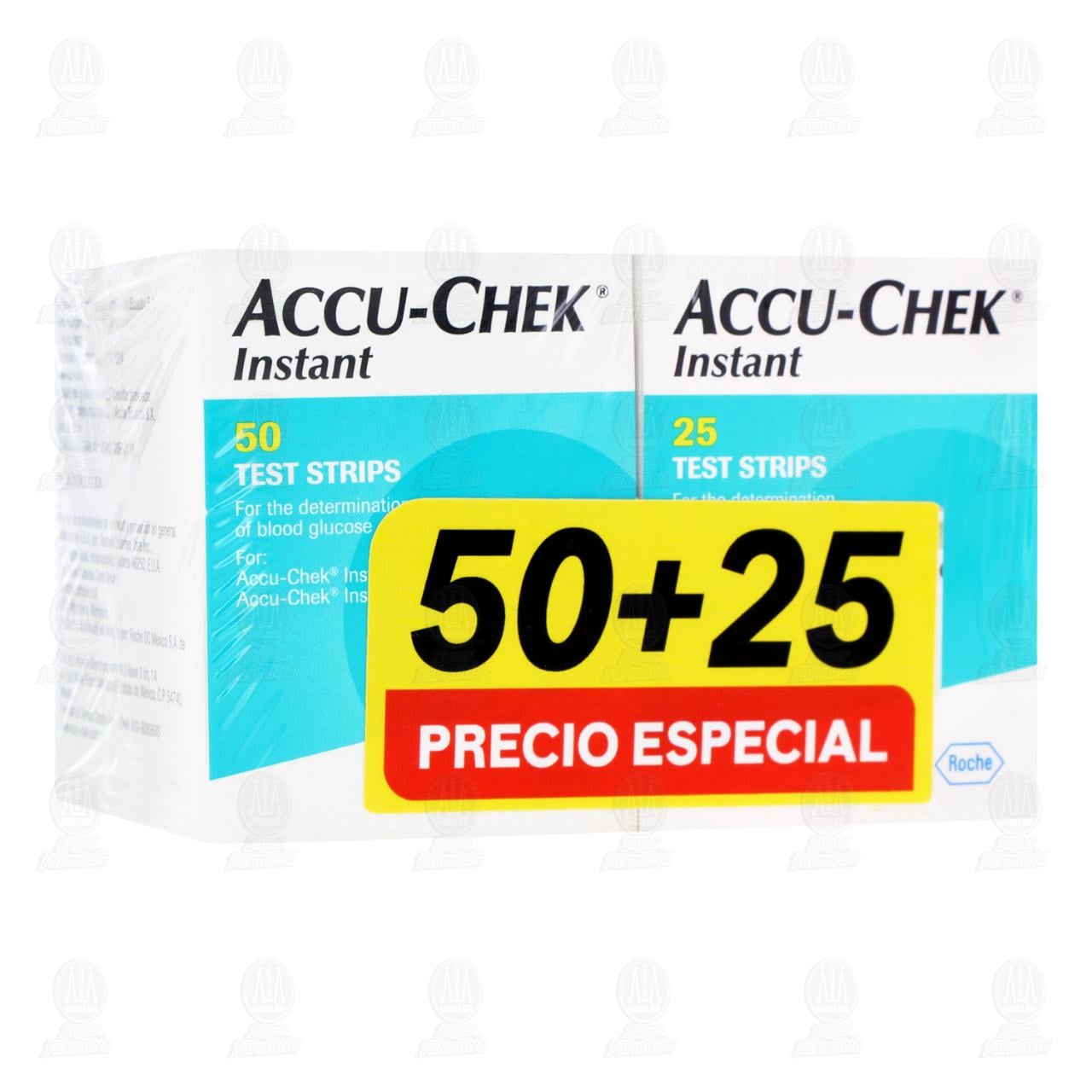 Imagen para Pack Accu-Chek Instant Tiras Reactivas 50 + 25 Precio Especial, 2 pzas.