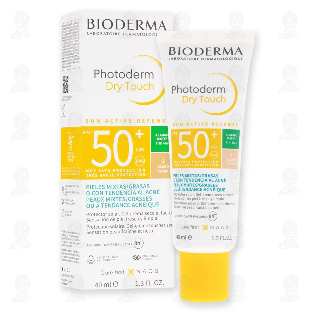 Protector Solar Bioderma Photoderm Dry Touch FPS 50+ Tono 2 Claro, 40 ml. image number 3