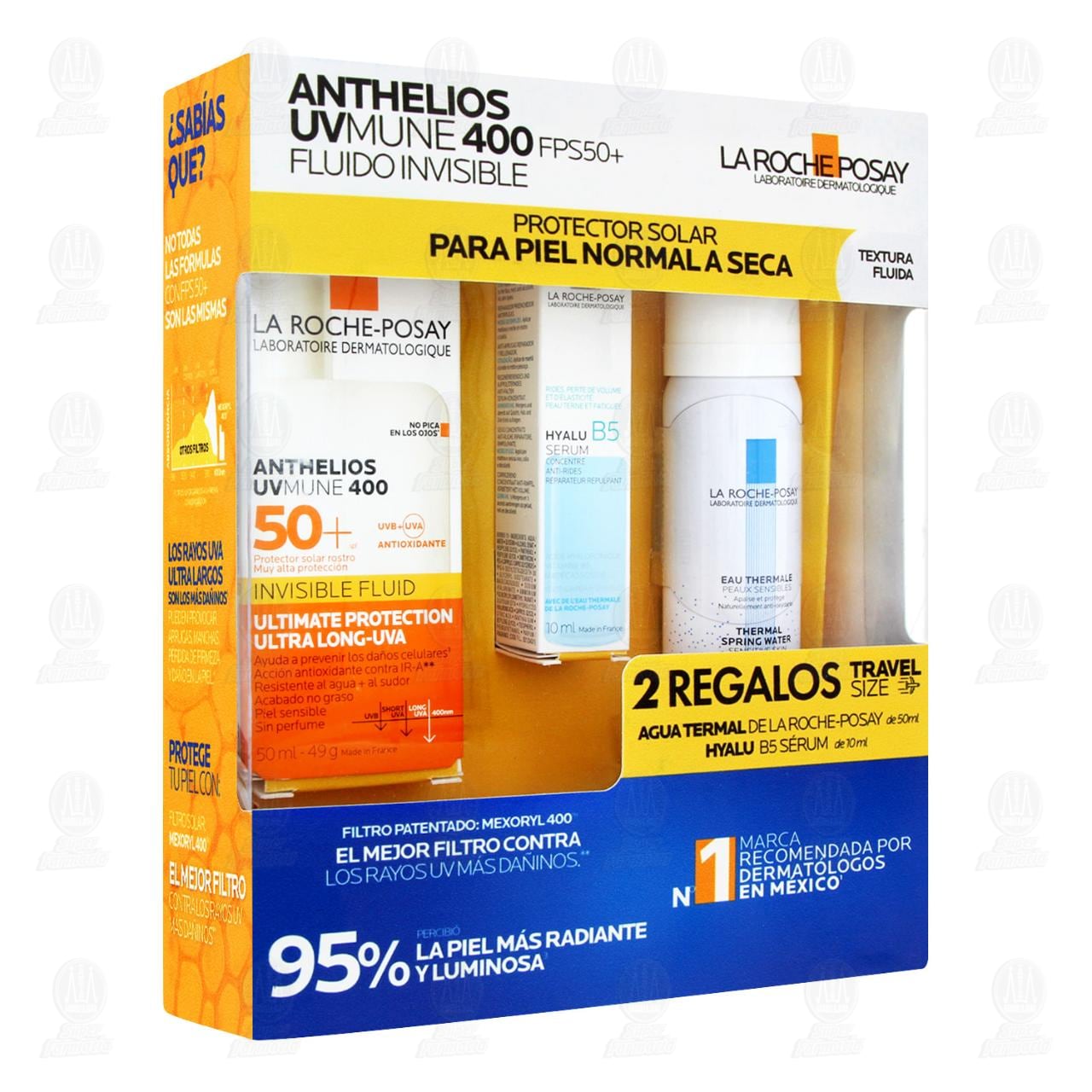 Imagen para Pack La Roche Posay Rutina de Protección Solar para Piel Normal a Seca + 2 Regalos, 3 pzas.