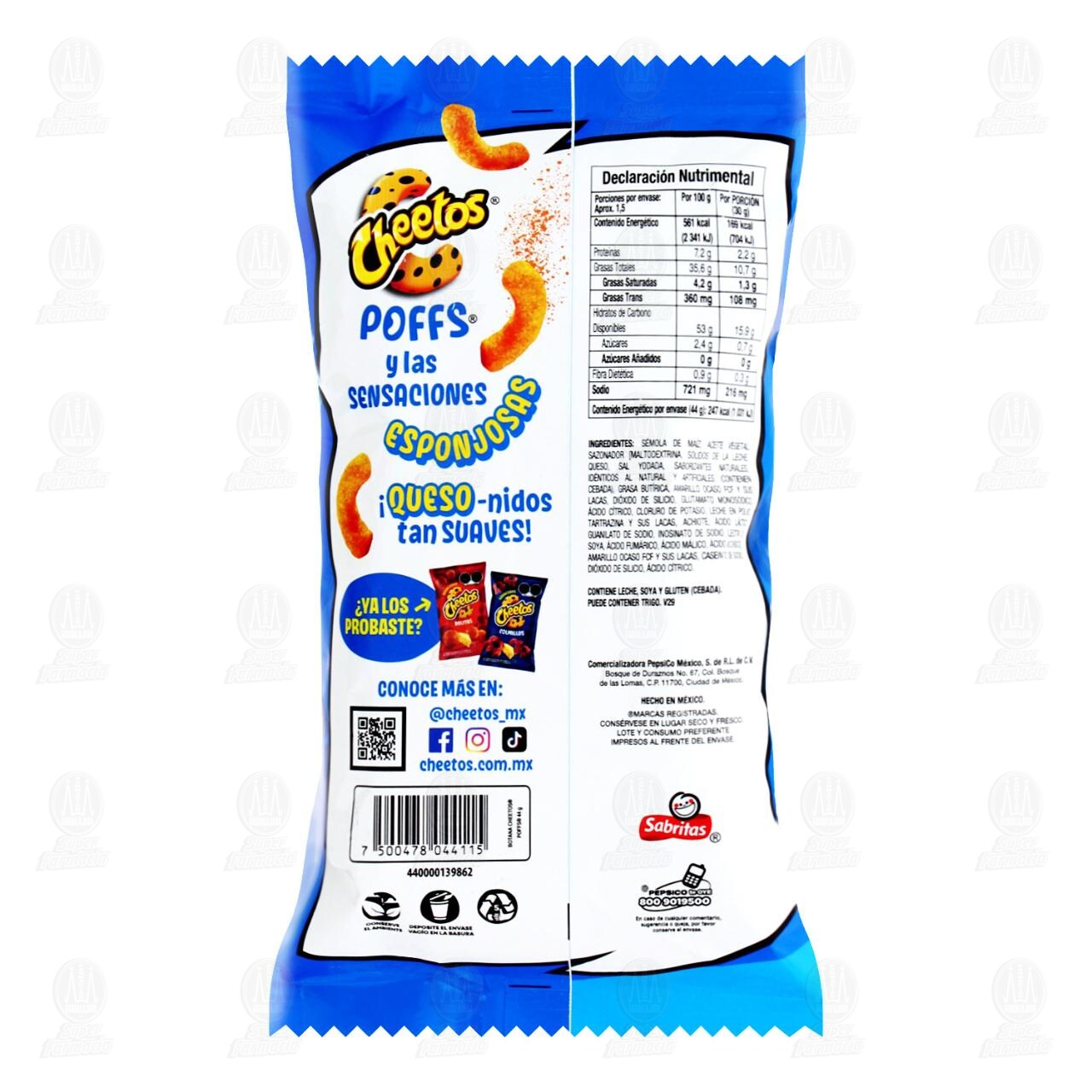 Botana Cheetos Poffs Sabor Queso, 44 gr. image number 1