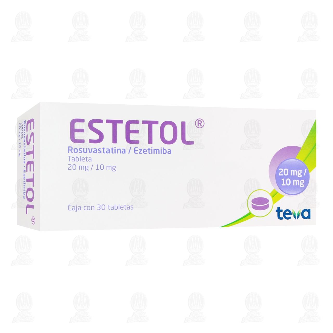 Estetol 20mg/10mg, 30 Tabletas. image number 0