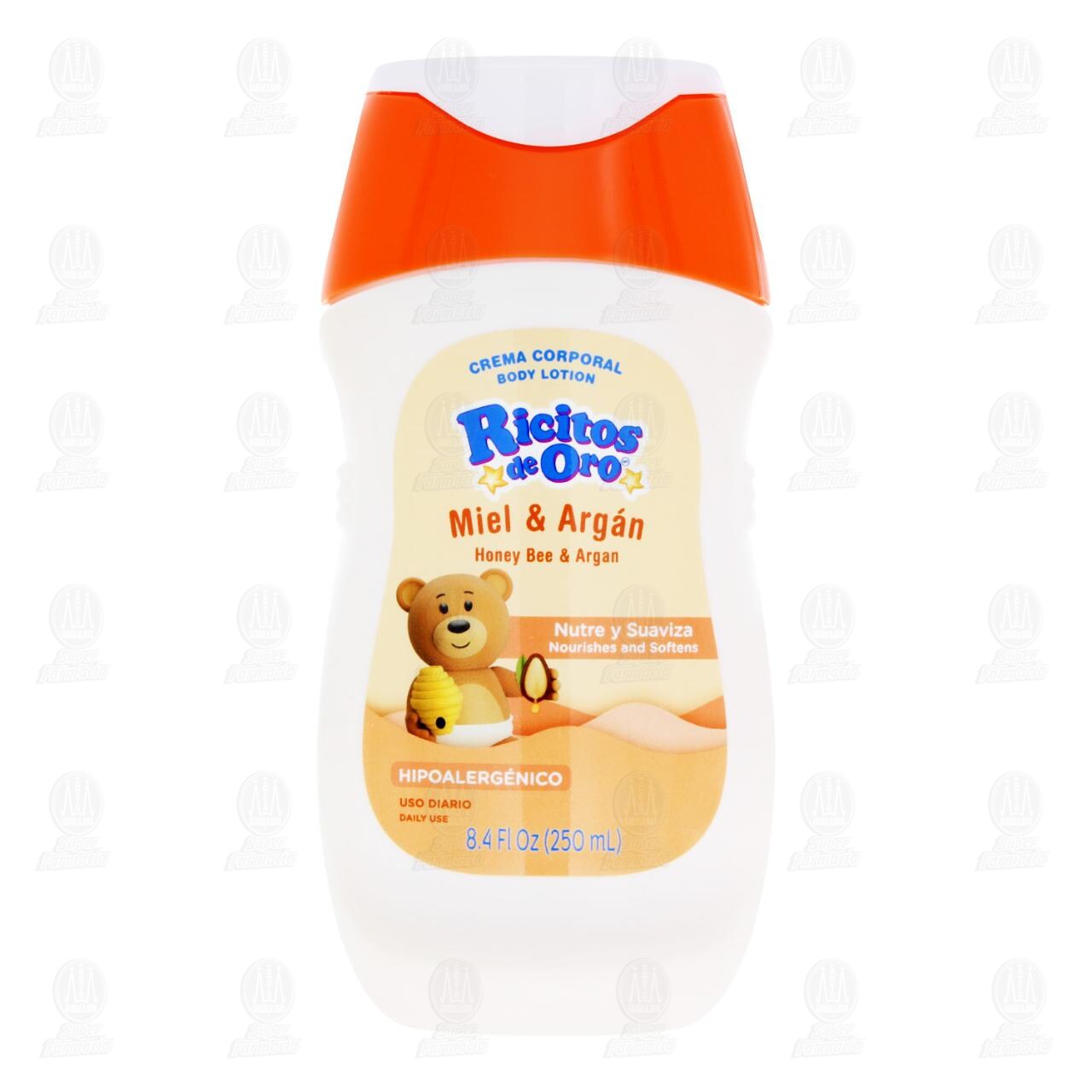 Ricitos de Oro Crema Corporal Miel & Argán, 250 ml. image number 1