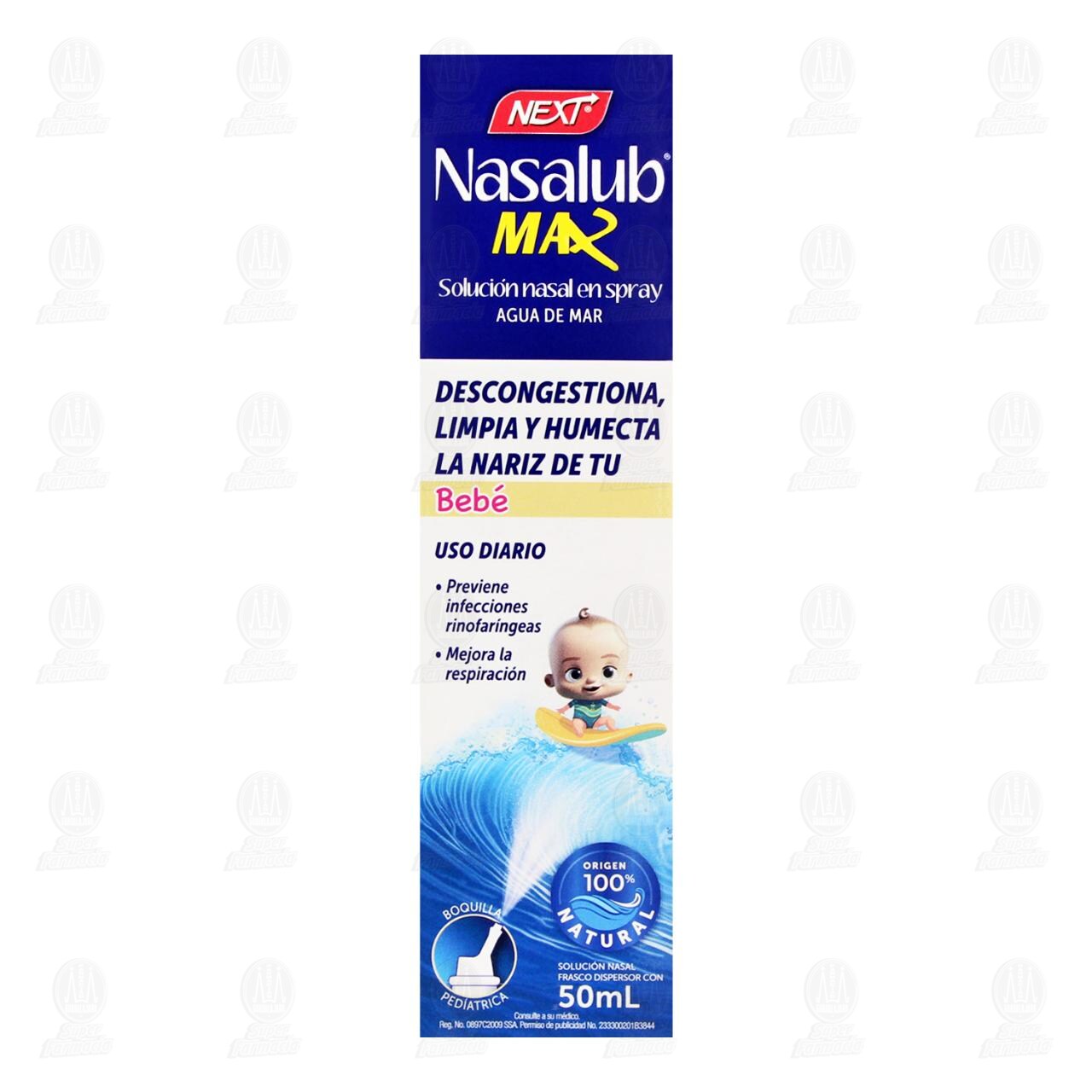 Nasalub Beb&eacute; Max Soluci&oacute;n Nasal Spray, 50 ml. image number 1