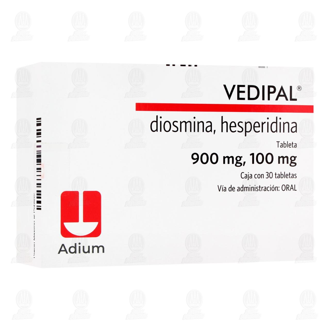 Vedipal 900mg/100mg, 30 Tabletas.