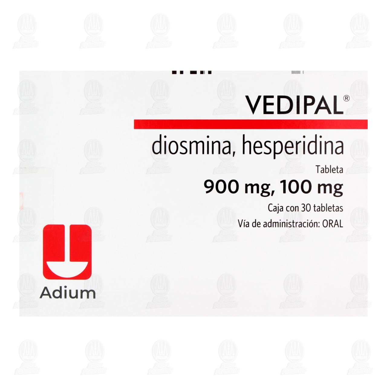 Vedipal 900mg/100mg, 30 Tabletas. image number 1