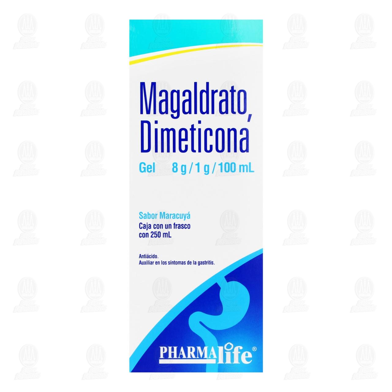Magaldrato, Dimeticona Gel Sabor Maracuy&aacute; 8gr/1gr/100ml, 250 ml Pharmalife. image number 1