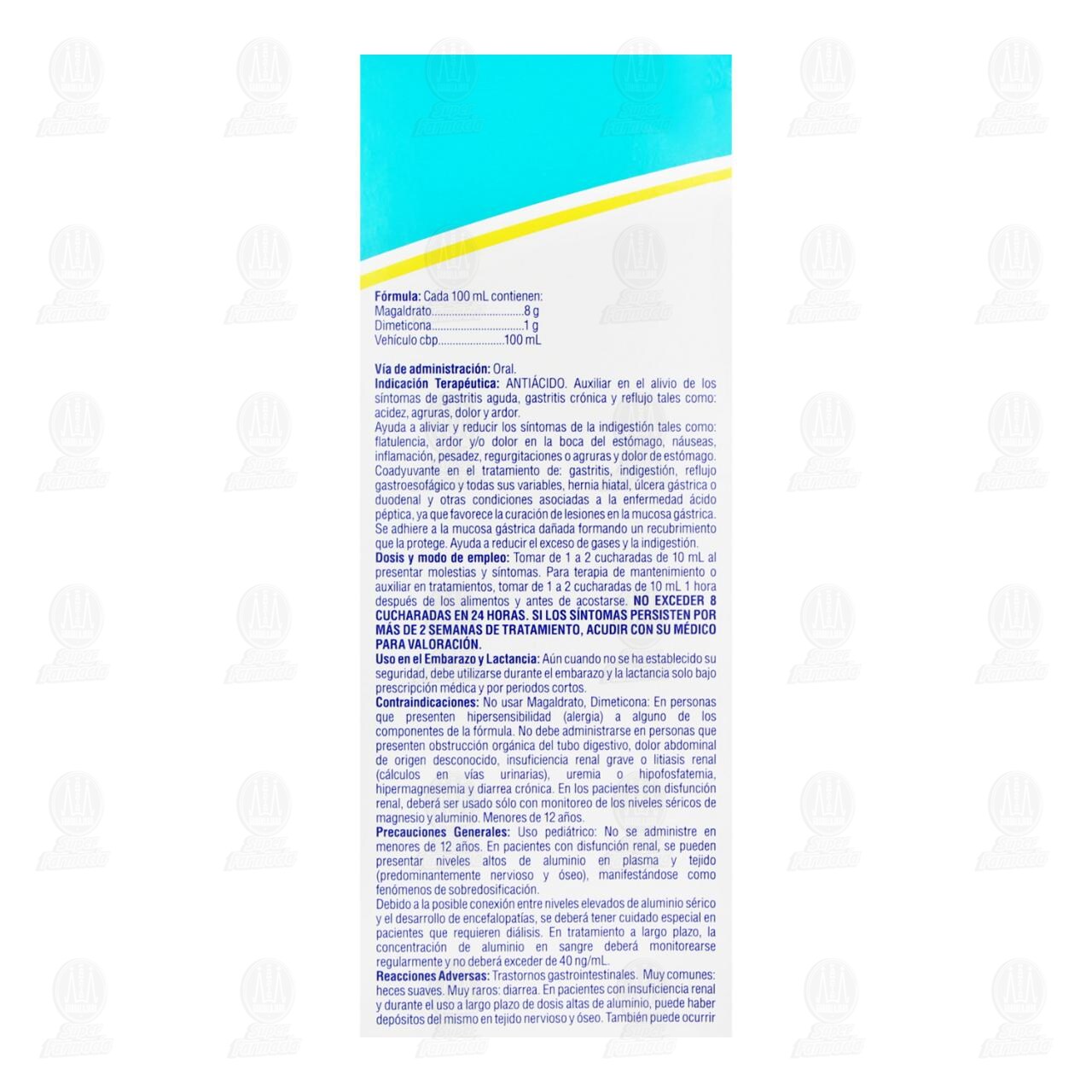 Magaldrato, Dimeticona Gel Sabor Maracuy&aacute; 8gr/1gr/100ml, 250 ml Pharmalife. image number 2