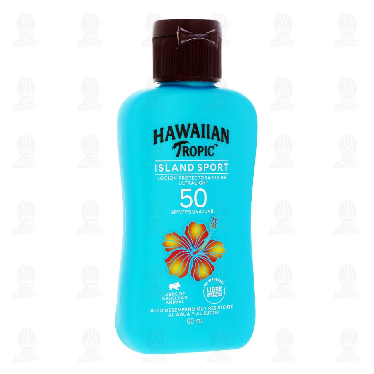 Imagen para Loción Protectora Solar Hawaiian Tropic Island Sport FPS50, 60 ml.
