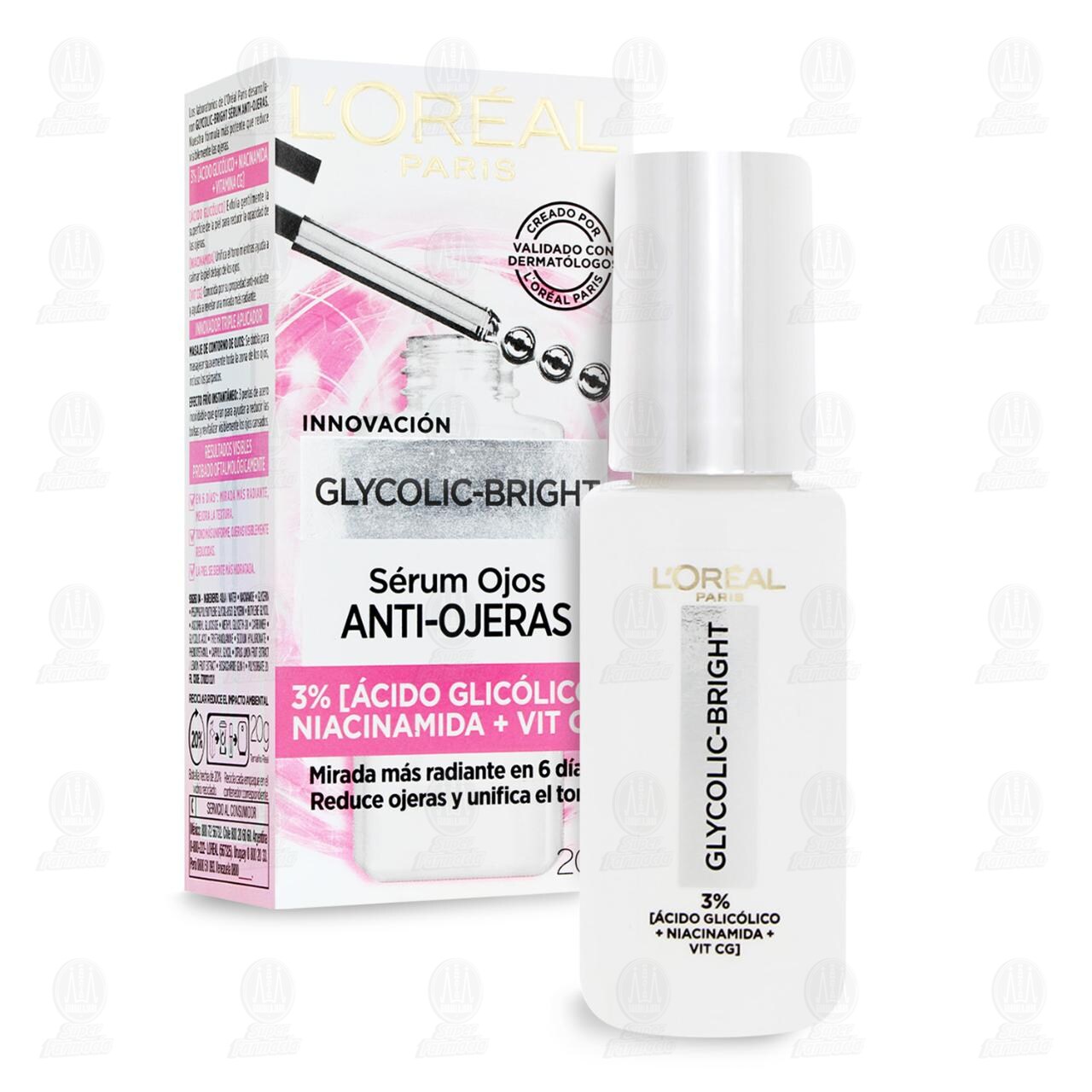 S&eacute;rum Ojos L'Or&eacute;al Paris Glycolic-Bright Anti-Ojeras, 20 gr. image number 3
