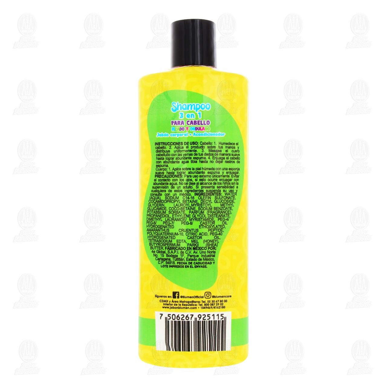 Shampoo 3 en 1 Blumen Kids para Cabello Rizado y Ondulado, 400 ml. image number 2