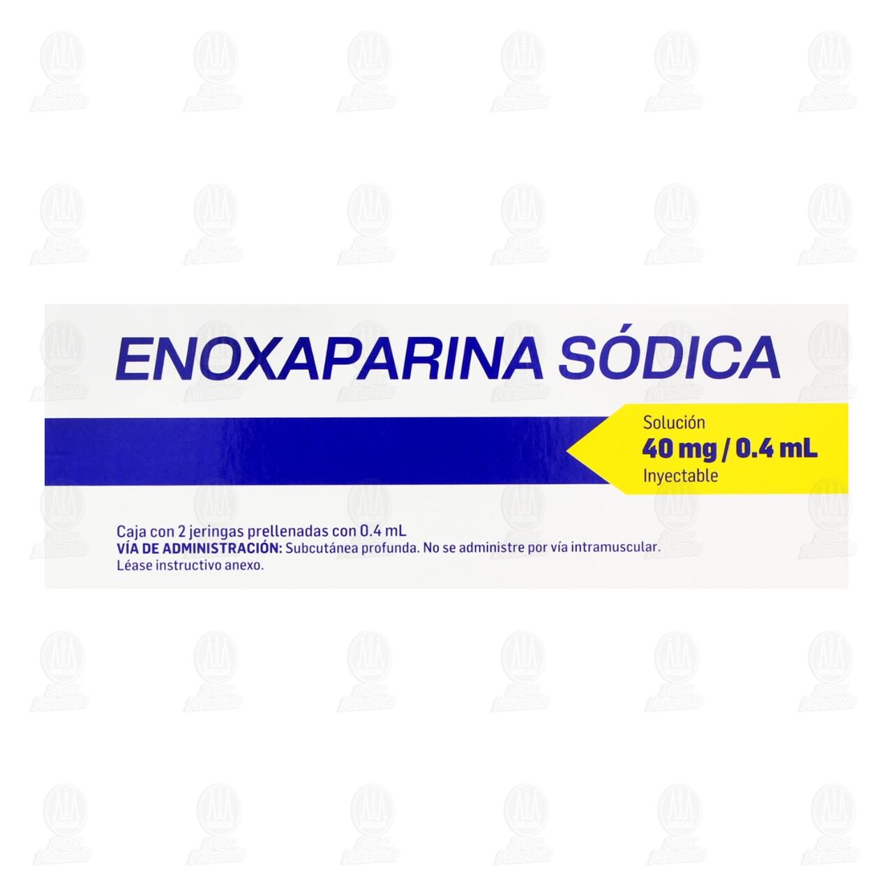 Enoxaparina Sódica 40mg/0.4ml Solución Inyectable, 2 Jeringas Prellenadas con 0.4 ml Pharmalife. image number 1