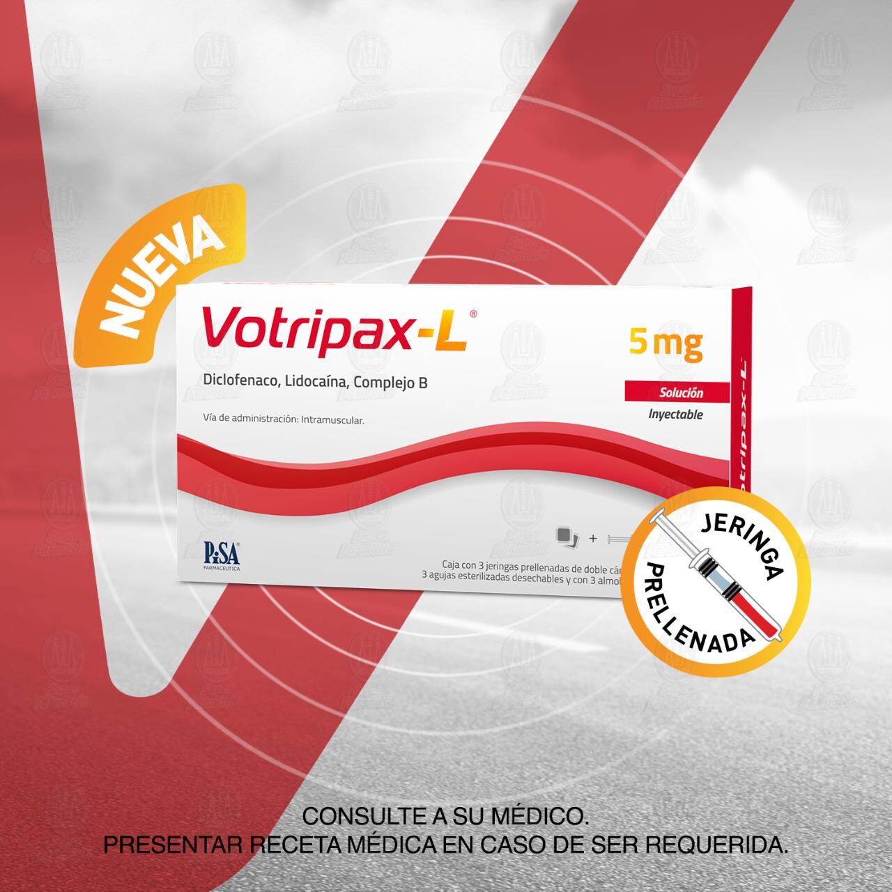 Votripax-L DC 5 mg Soluci&oacute;n Inyectable, 3 Jeringas Prellenadas de Doble C&aacute;mara de 3 ml. image number 3