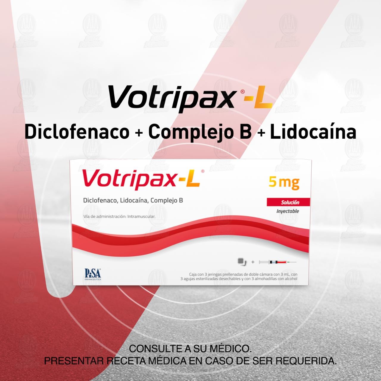 Votripax-L DC 5 mg Soluci&oacute;n Inyectable, 3 Jeringas Prellenadas de Doble C&aacute;mara de 3 ml. image number 4