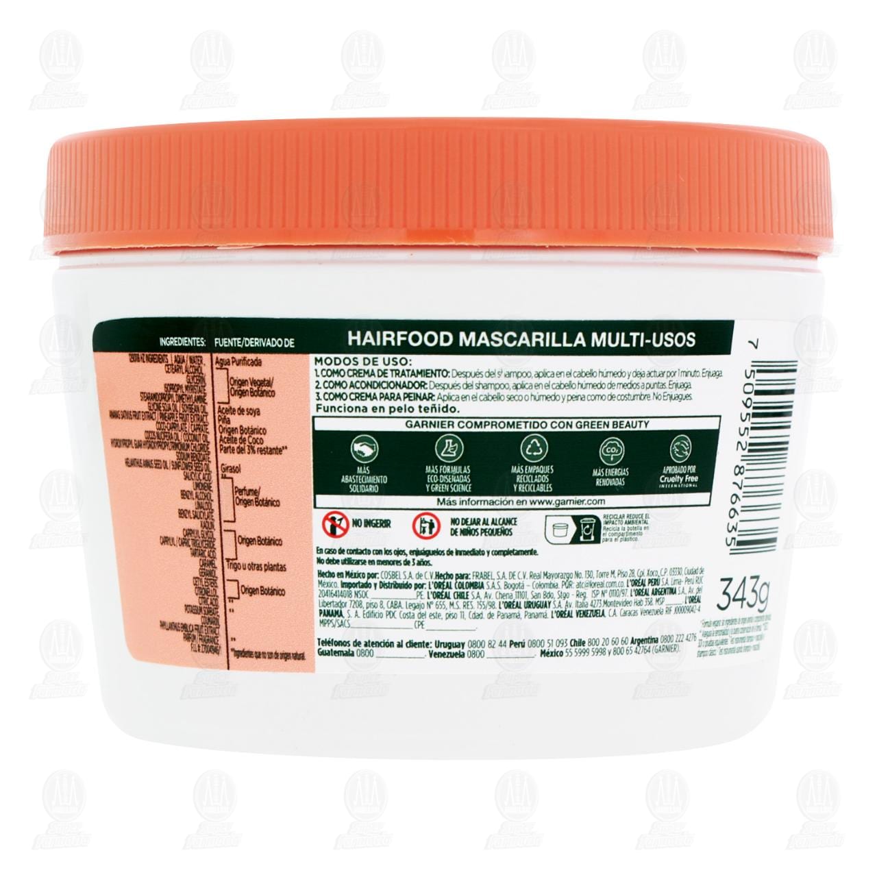 Mascarilla Multi-Usos para el Cabello Garnier Fructis Hair Food Pi&ntilde;a Anti-Quiebre, 350 ml. image number 2