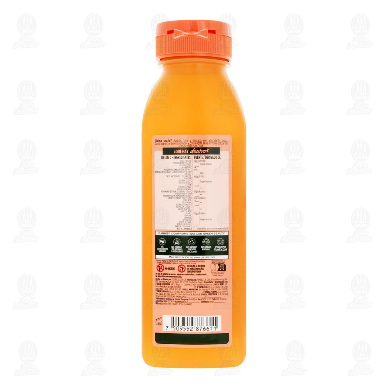 Shampoo Garnier Fructis Hair Food Pi&ntilde;a Anti-Quiebre, 300 ml. image number 2