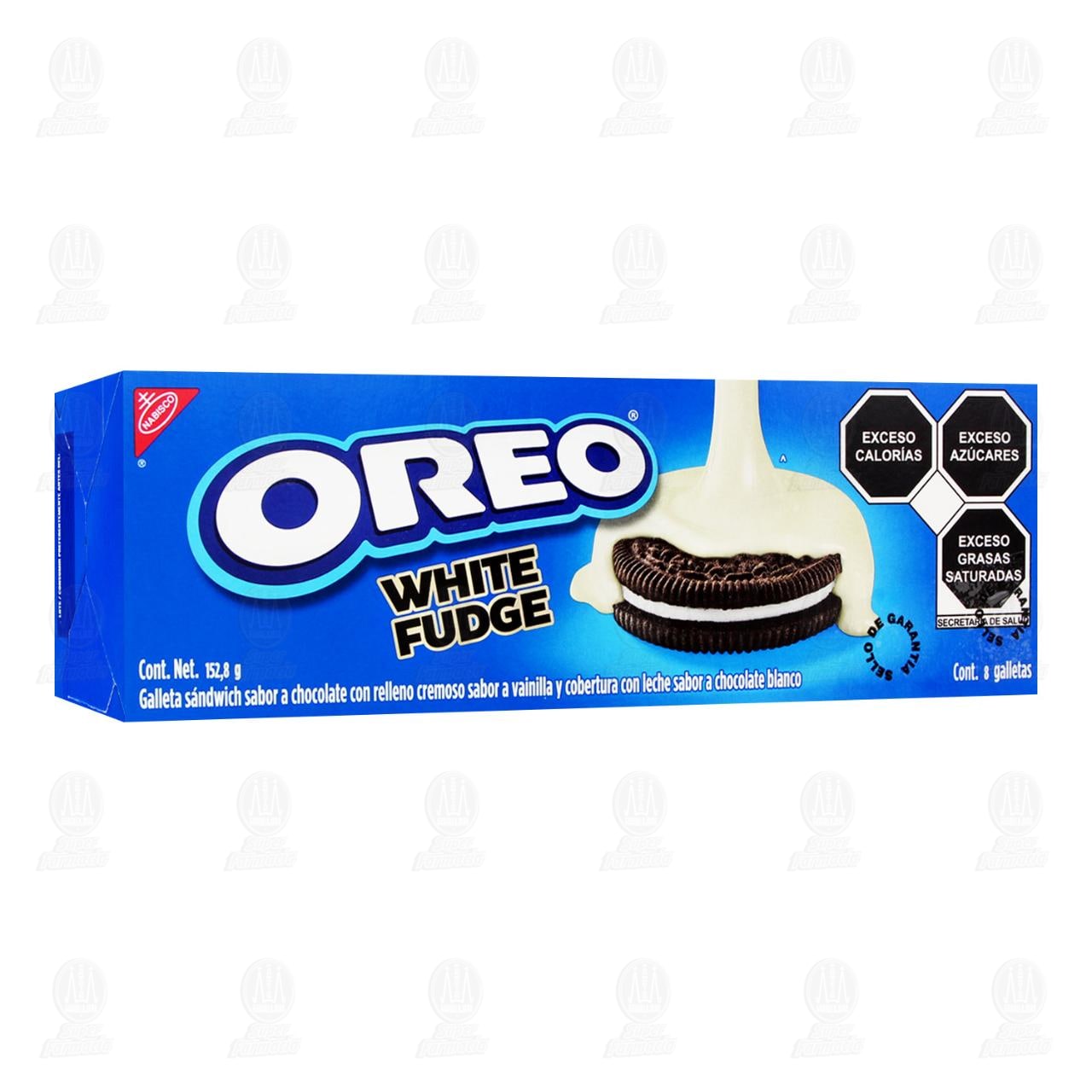 Galletas Oreo White Fudge Sabor a Chocolate Blanco, 152.8 gr. image number 0