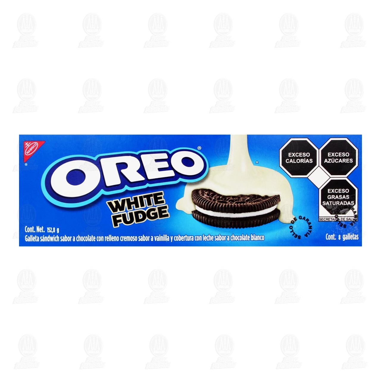 Galletas Oreo White Fudge Sabor a Chocolate Blanco, 152.8 gr. image number 1