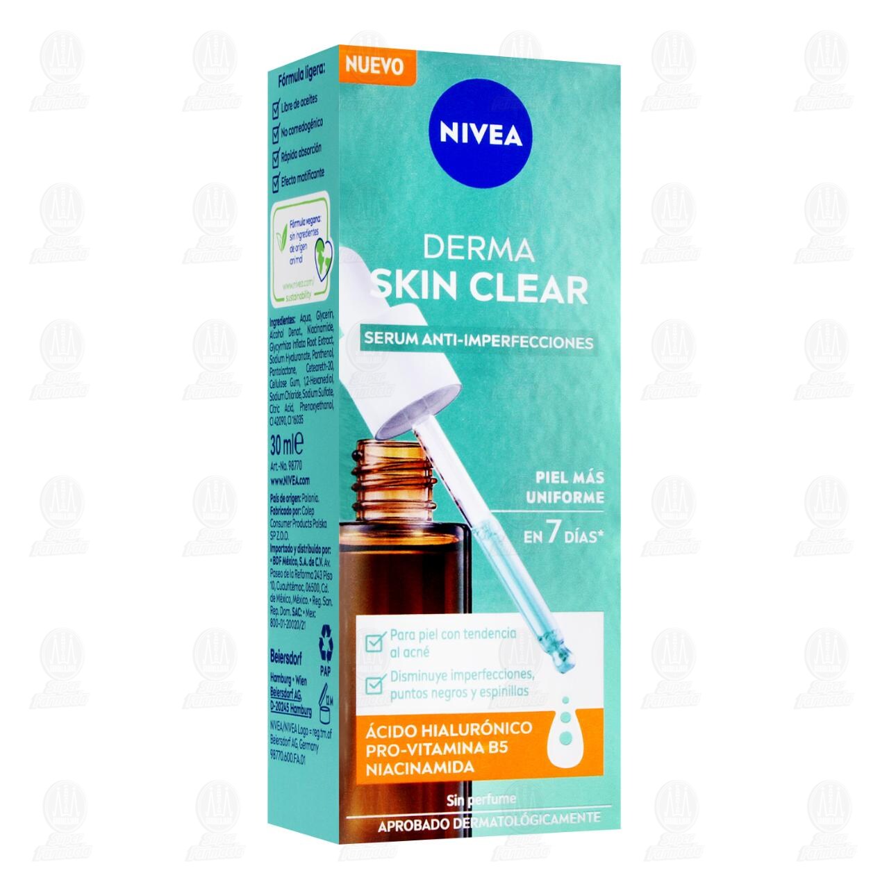 Nivea Derma Skin Clear Serum Anti-Imperfecciones, 30 ml.