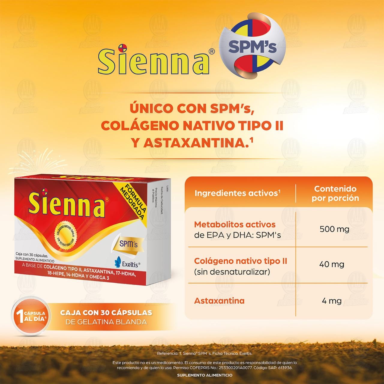 Sienna SPM'S, 30 C&aacute;psulas. image number 3