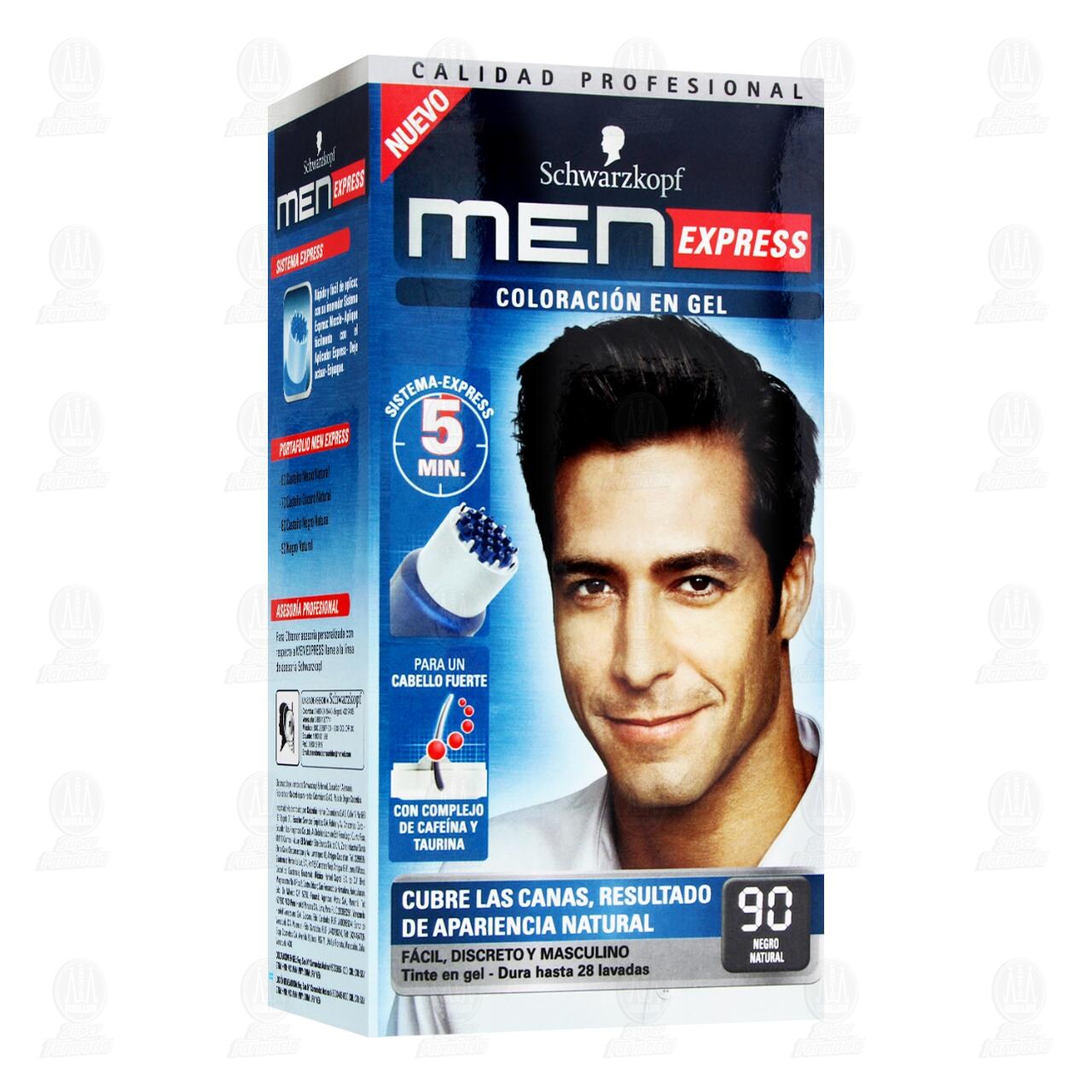 Tinte en Gel Schwarzkopf Men Express Color Negro Natural 90, 1 pz. image number 0
