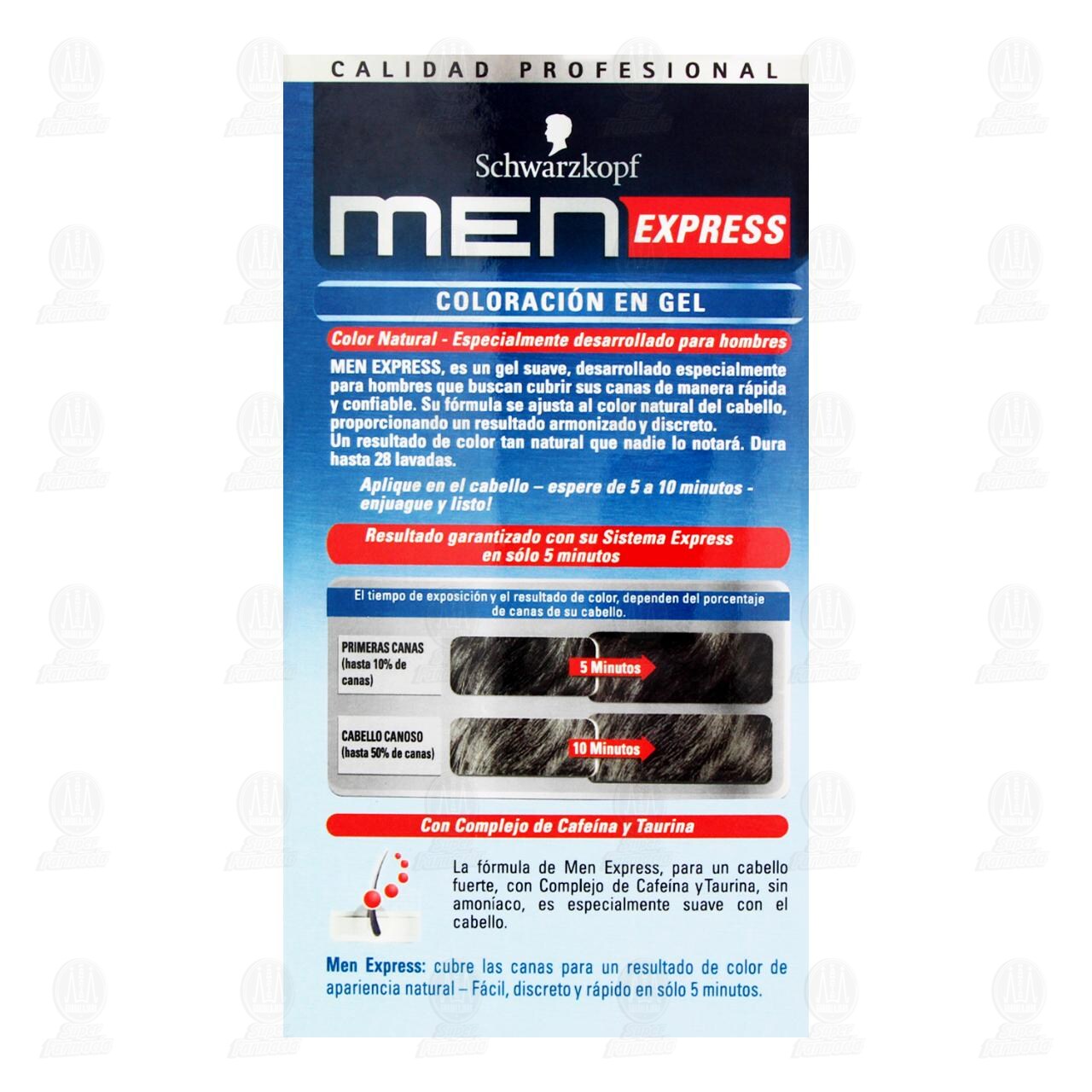 Tinte en Gel Schwarzkopf Men Express Color Negro Natural 90, 1 pz. image number 2