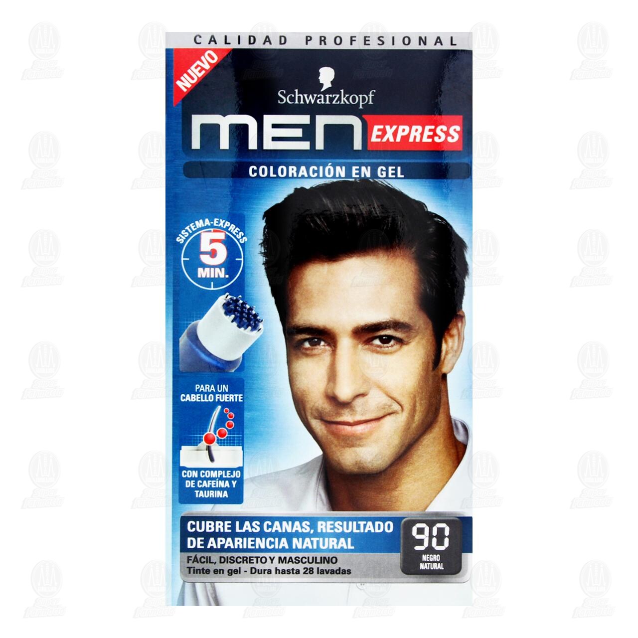 Tinte en Gel Schwarzkopf Men Express Color Negro Natural 90, 1 pz. image number 1