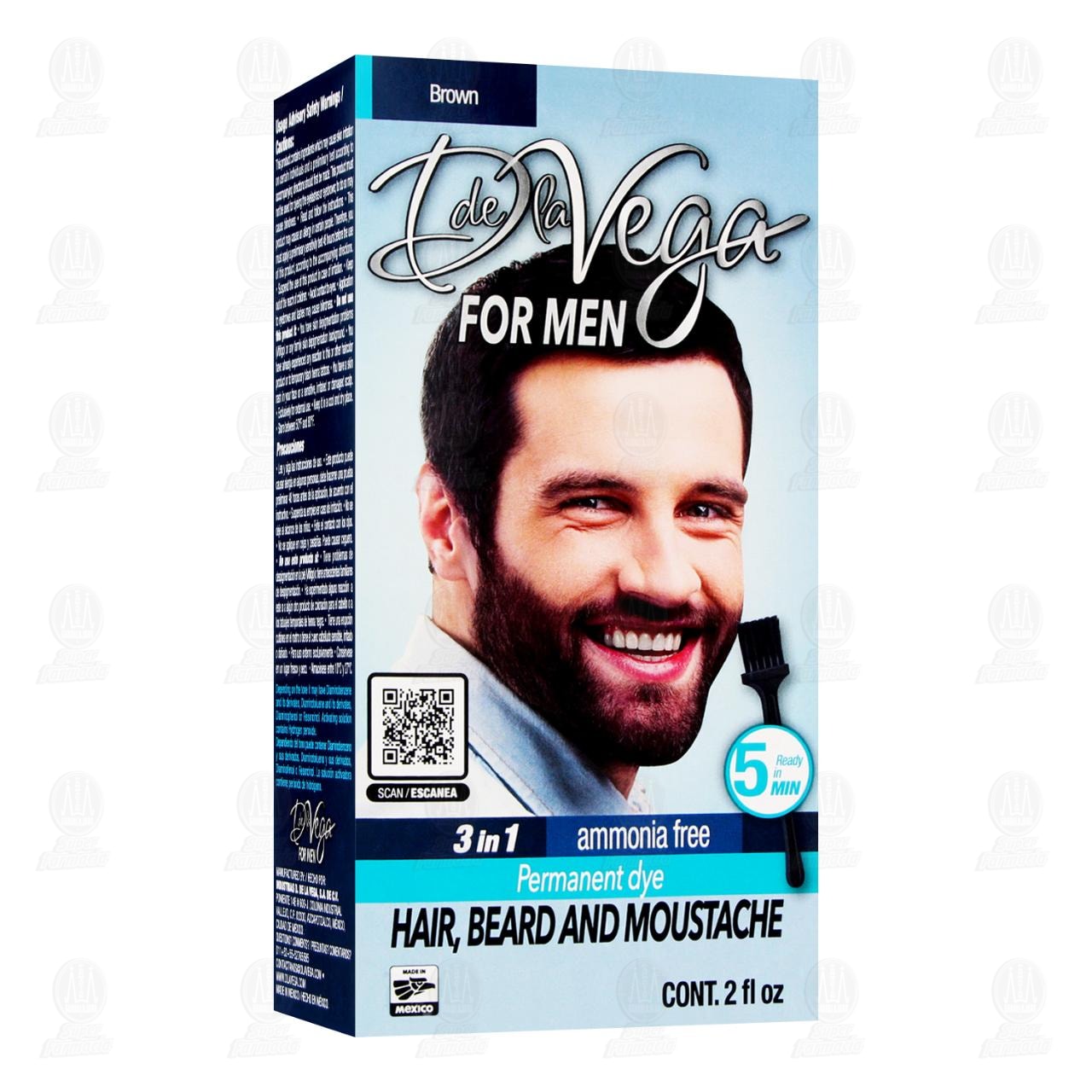 Tinte D de la Vega For Men Casta&ntilde;o, 1 pz. image number 0