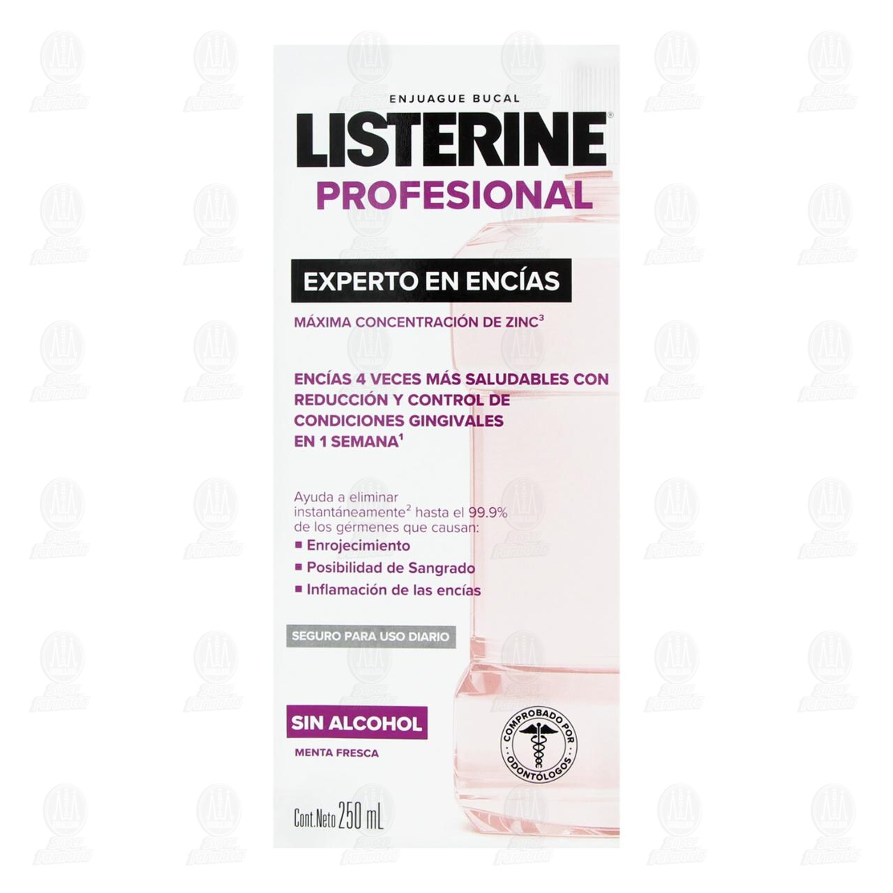 Enjuague Bucal Listerine Profesional Experto en Enc&iacute;as sin Alcohol, 250 ml. image number 1