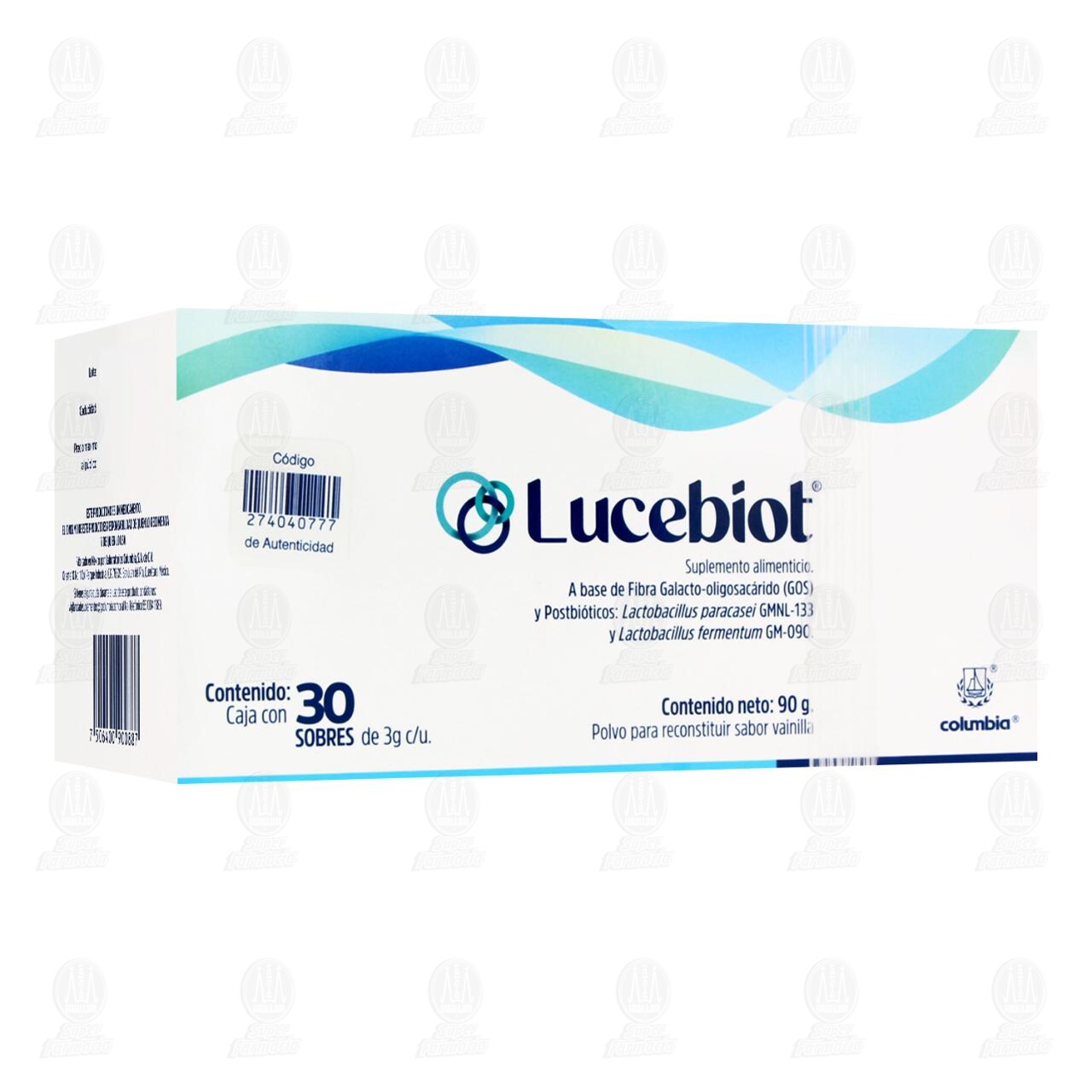 Lucebiot Sabor Vainilla en Polvo, 30 Sobres de 3 gr c/u. image number 0