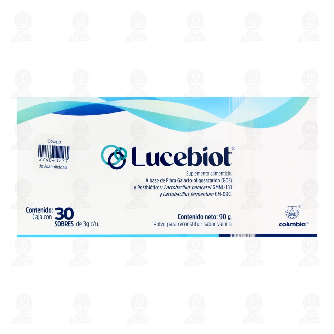 Lucebiot Sabor Vainilla en Polvo, 30 Sobres de 3 gr c/u. image number 1