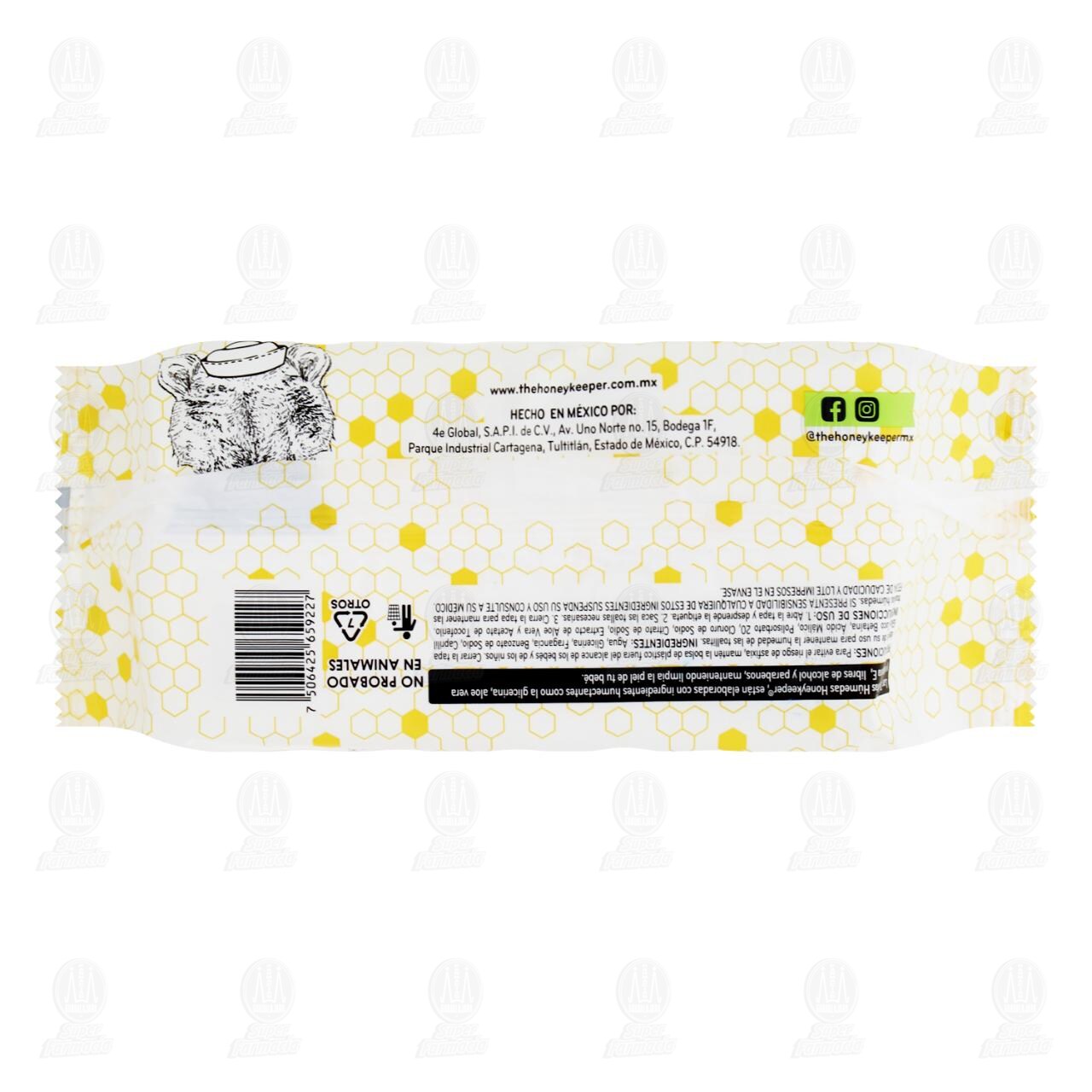 Toallitas H&uacute;medas The Honeykeeper Aroma a Miel, 72 pzas. image number 1