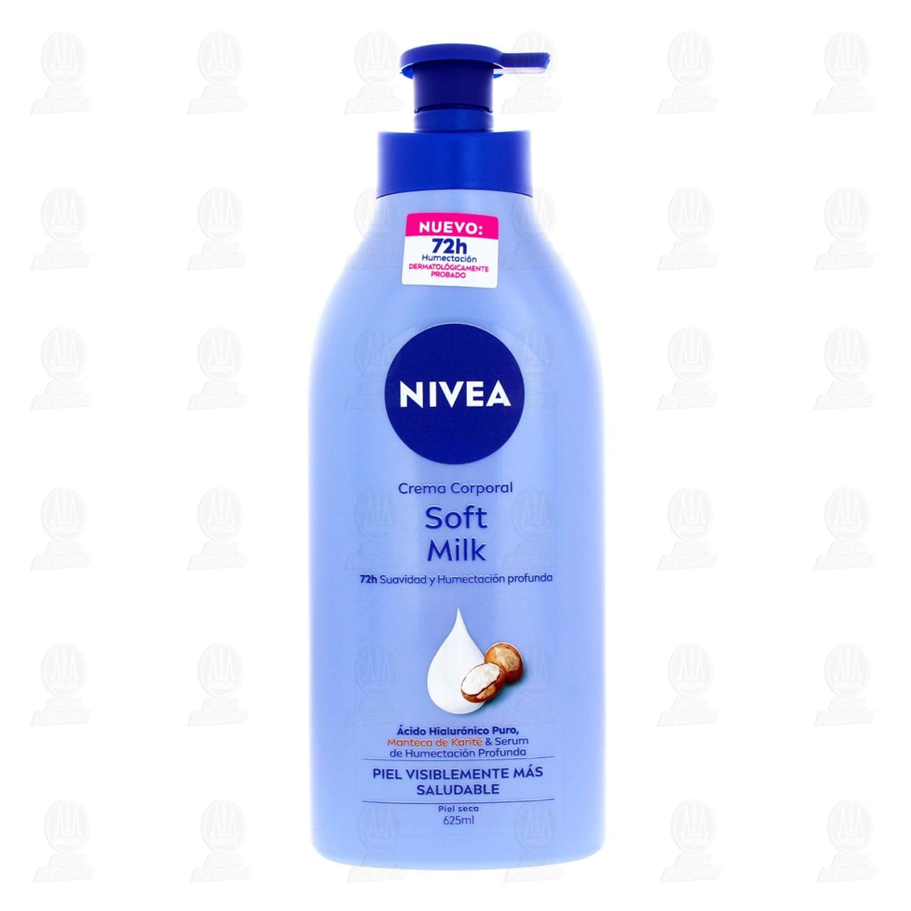 Nivea Crema Corporal Soft Milk Piel Seca, 625 ml. image number 1