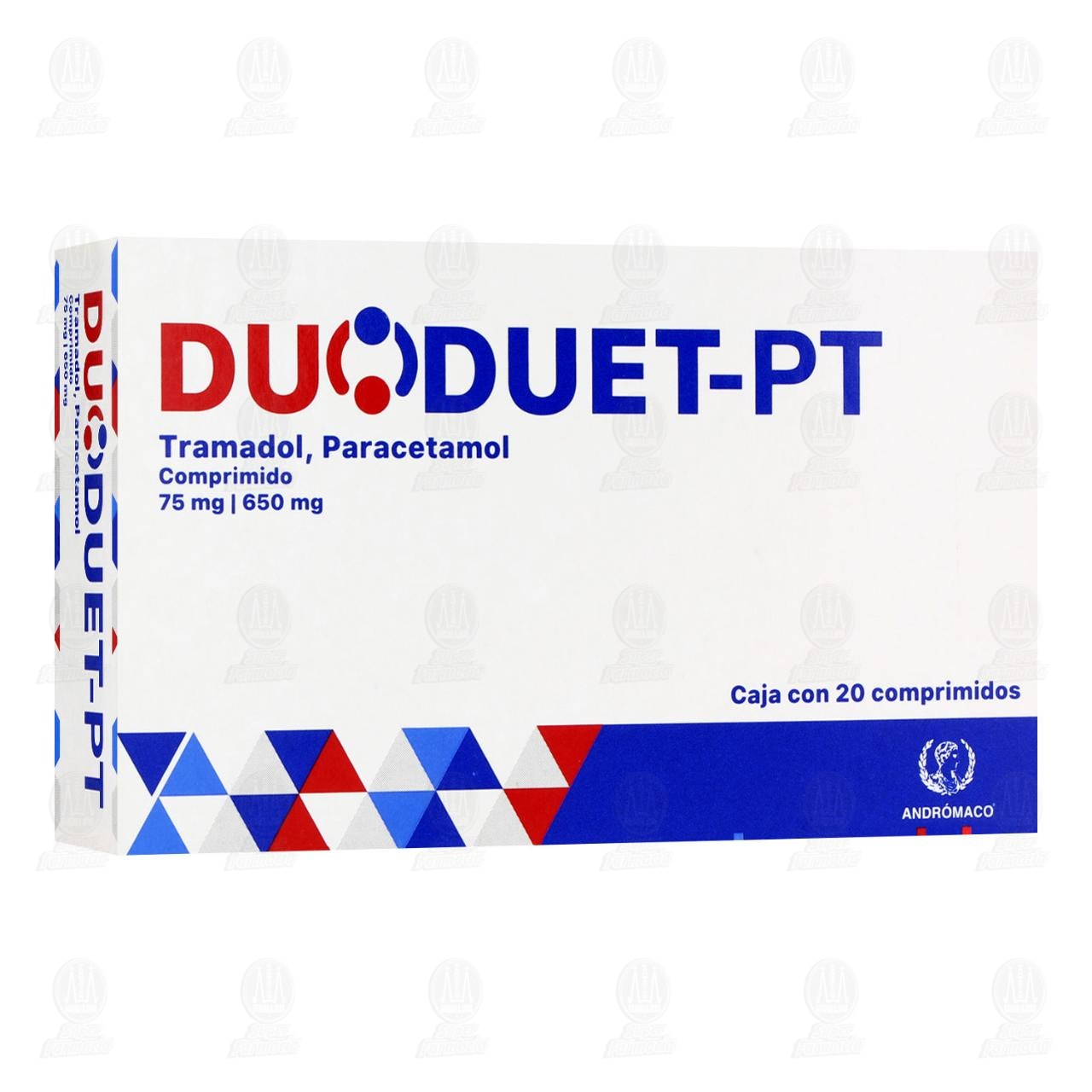 Imagen para Duoduet-Pt 75mg/650mg, 20 Comprimidos.