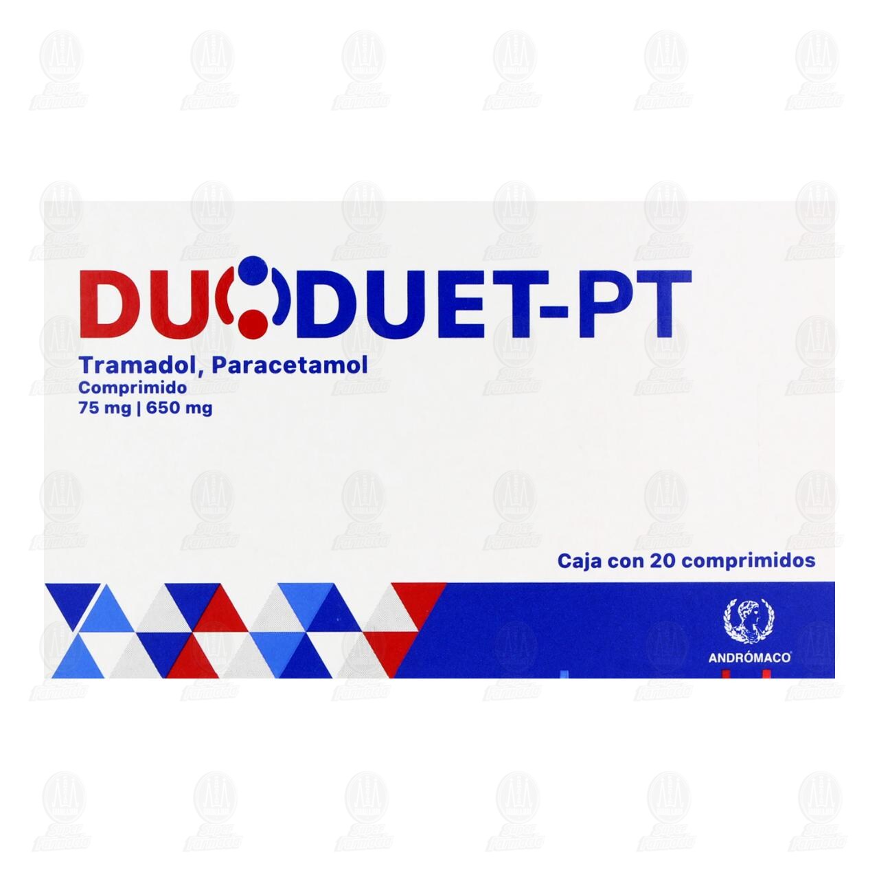Duoduet-Pt 75mg/650mg, 20 Comprimidos. image number 1