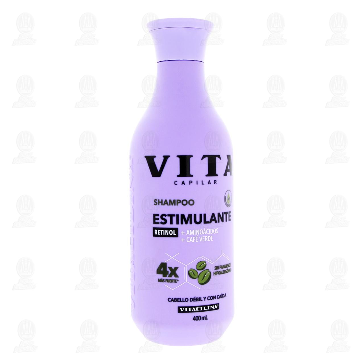 Imagen para Vitacilina Shampoo Capilar Estimulante Retinol Cabello Débil y con Caída, 400 ml.