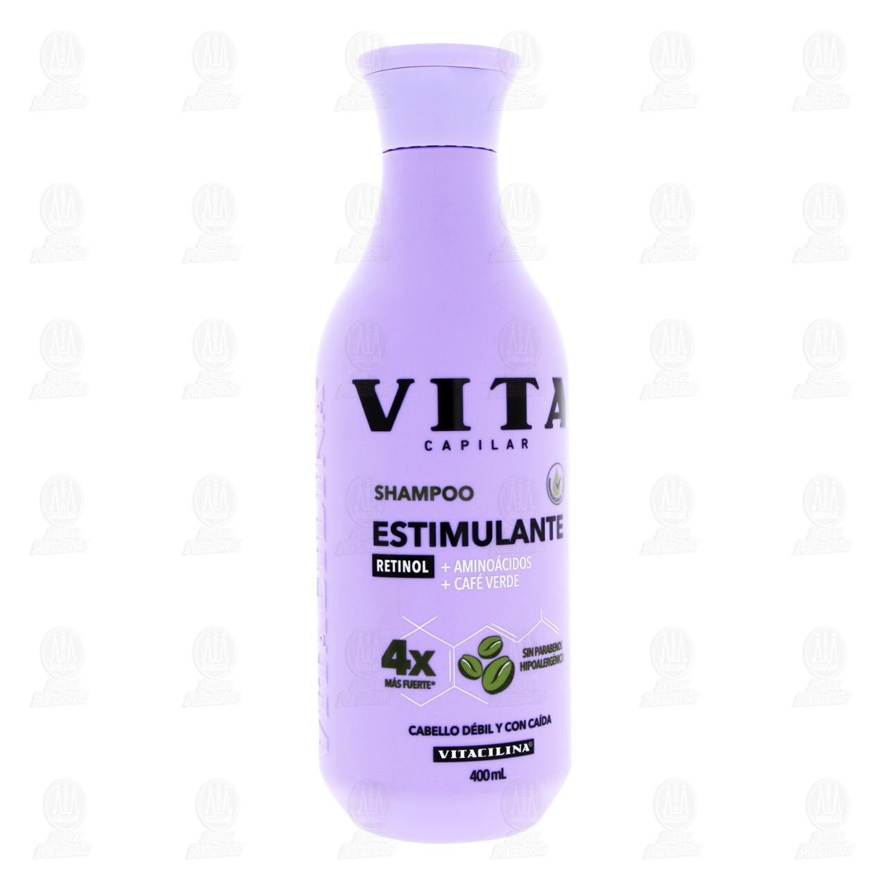 Vitacilina Shampoo Capilar Estimulante Retinol Cabello D&eacute;bil y con Ca&iacute;da, 400 ml. image number 0