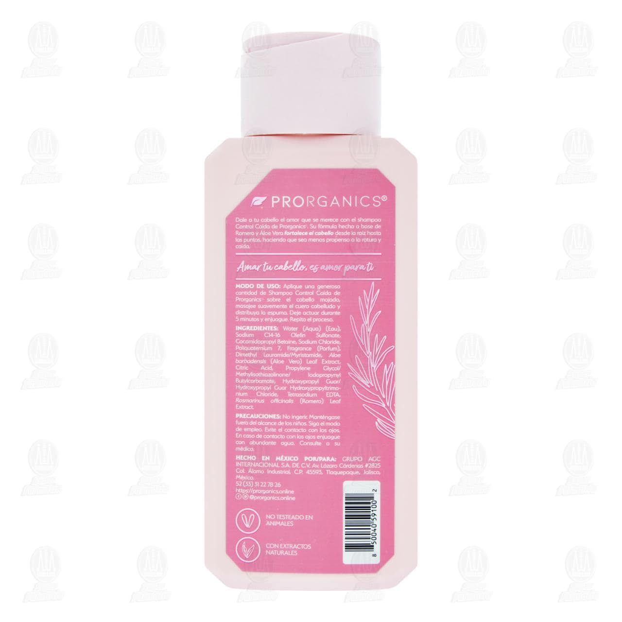Shampoo Prorganics Control Ca&iacute;da Romero + &Aacute;loe Vera, 400 ml. image number 2