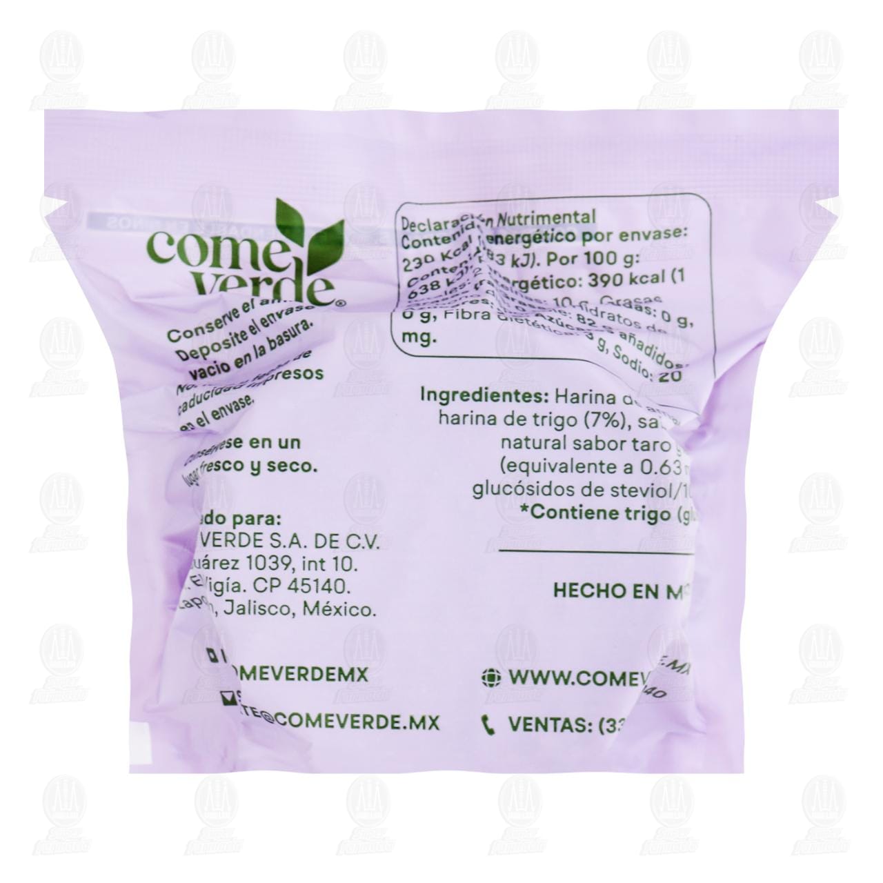 Obleas Come Verde Sabor Taro, 60 gr. image number 1