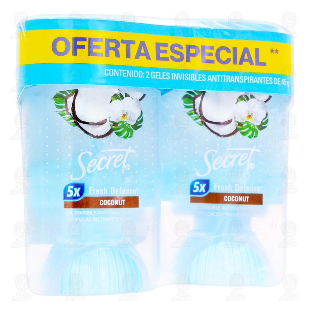 Pack Antitranspirante Secret Coconut de 45 gr, 2 pzas. image number 0