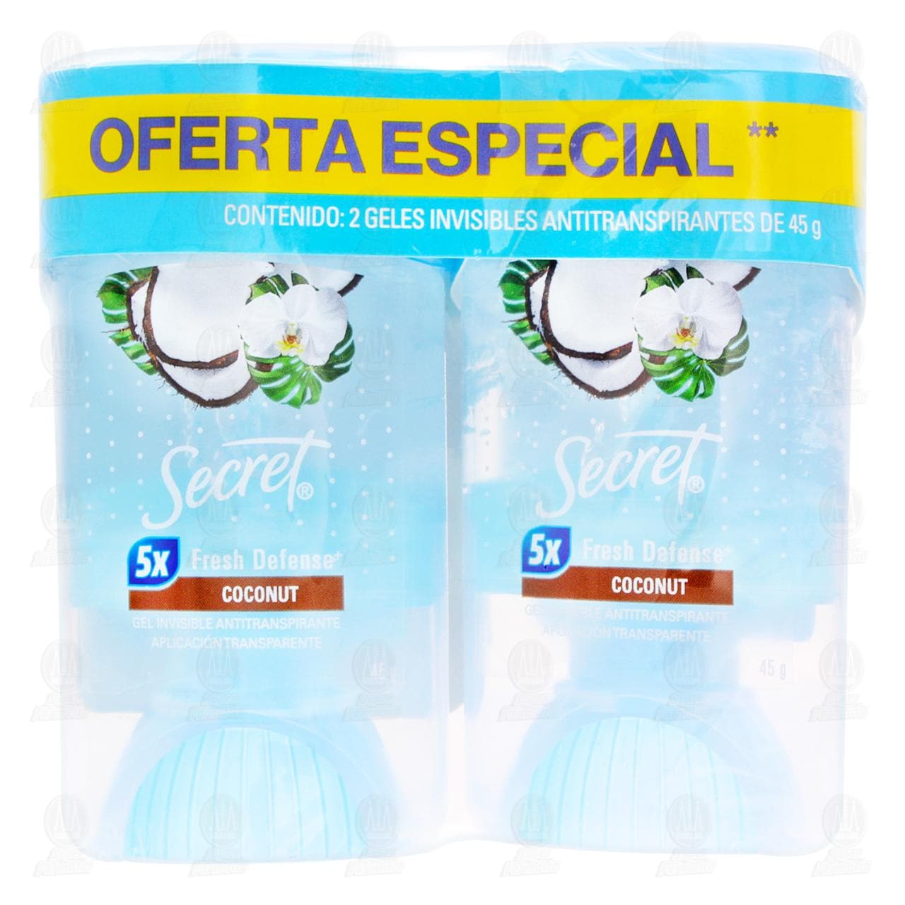 Pack Antitranspirante Secret Coconut de 45 gr, 2 pzas. image number 1